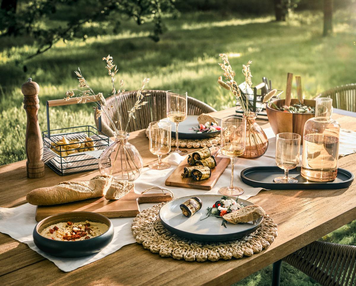 SERWIS OBIADOWO-ŚNIADANIOWY FARO SAND - kolor piaskowy, Design, ceramika - Novel