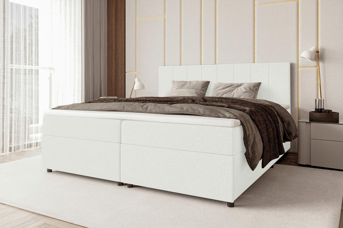 Boxbett Odin Creme ca. 160x200cm - Creme/Schwarz, KONVENTIONELL, Kunststoff/Textil (160/200cm) - Based