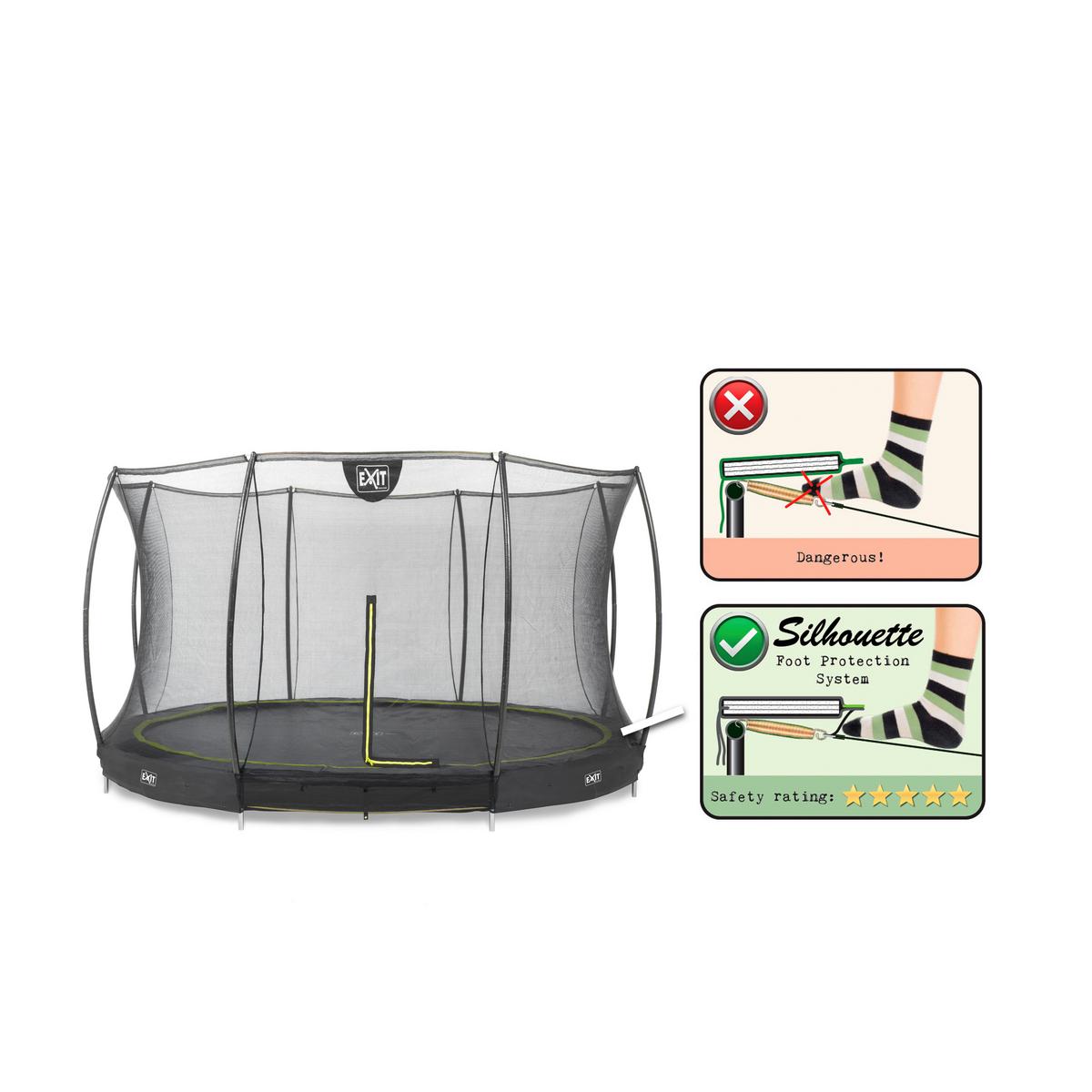 Trampolin Exit Schwarz ø ca. 366cm - Schwarz, KONVENTIONELL, Kunststoff/Metall (366/203cm) - EXIT Toys