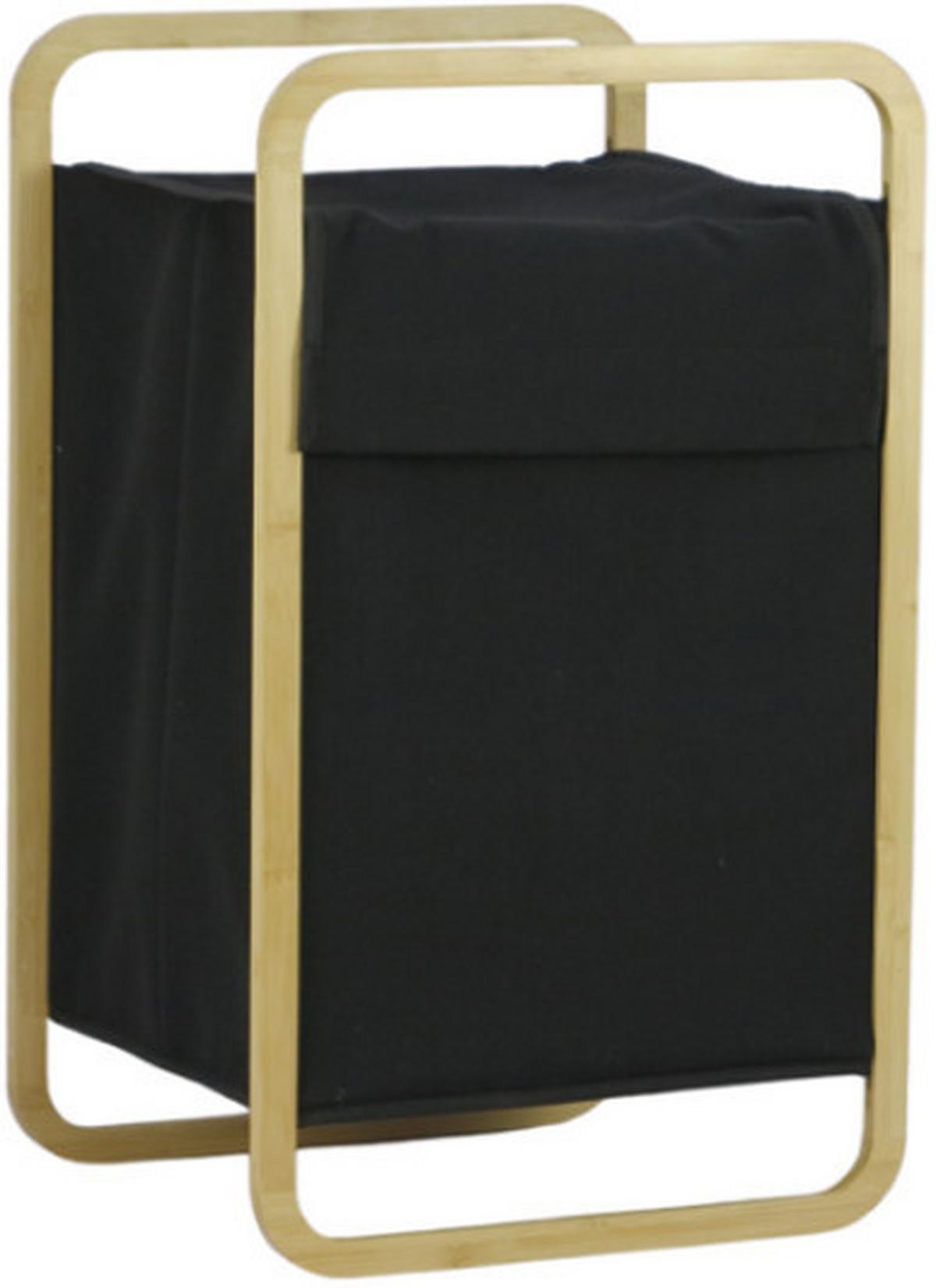 Košara Za Perilo Zola - črna/naravne barve, Moderno, karton/tekstil (40/36/70cm) - Mömax