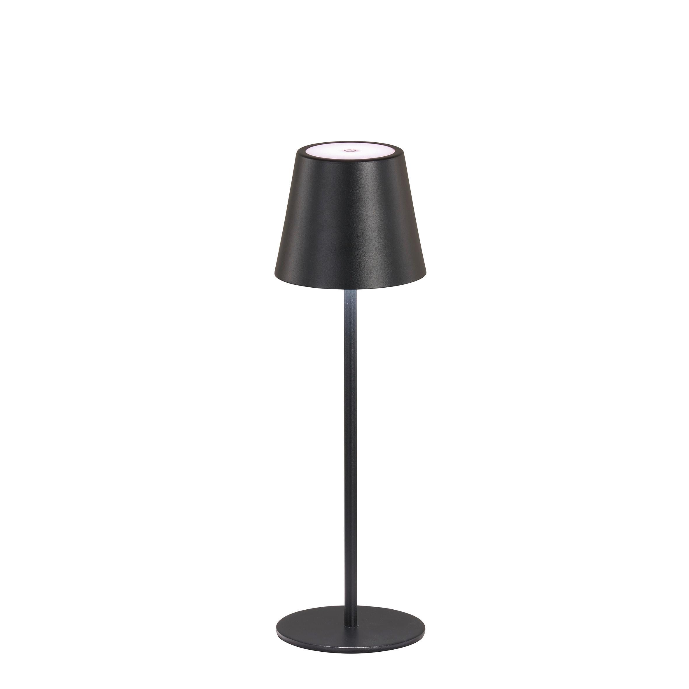 LAMPA STOŁOWA Z AKUMULATOREM 850355 VILETTO - czarny/kolor piaskowy, Konventionell, metal (11/36,5cm)