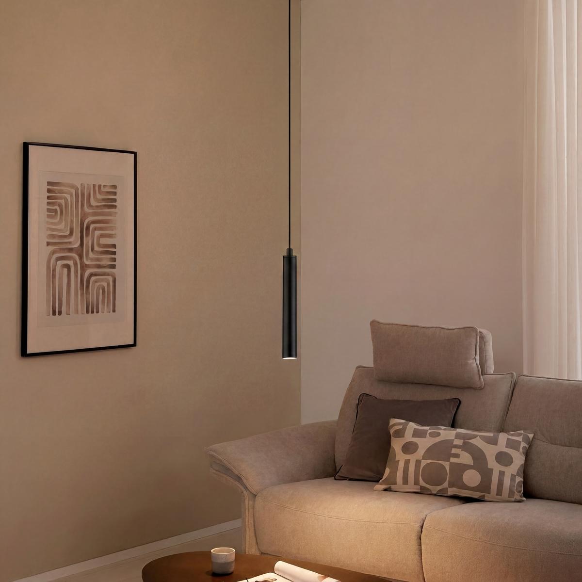 LAMPA WISZĄCA LED MR32160132 CALINA - czarny, Design, metal (13/150cm) - Musterring