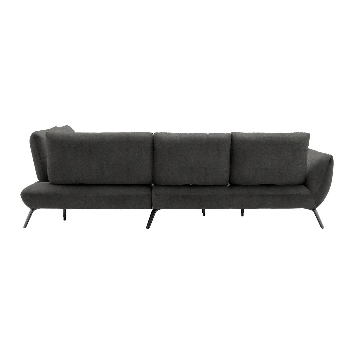 Wohnlandschaft Trendy Anthrazit - Anthrazit/Schwarz, MODERN, Holzwerkstoff/Textil (310/93/250cm) - Premium Living