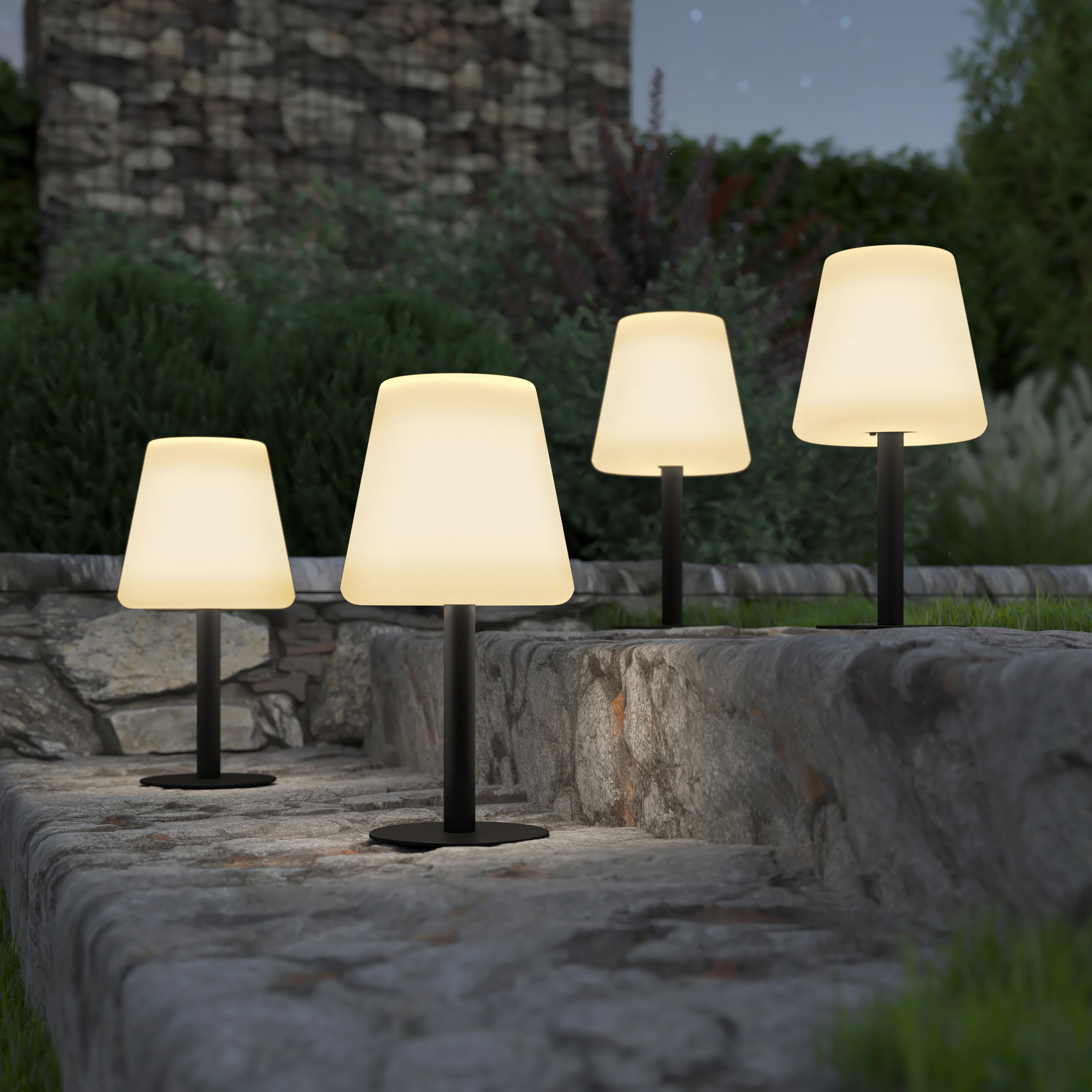 Solarleuchte Giu Weiss max. 4 Watt - Weiss, Konventionell, Kunststoff/Metall (15,5/31cm) - Modern Living