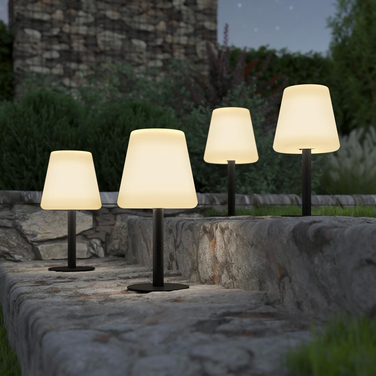 Solarleuchte Giu Weiß max. 4 Watt - Weiß, KONVENTIONELL, Kunststoff/Metall (15,5/31cm) - Modern Living