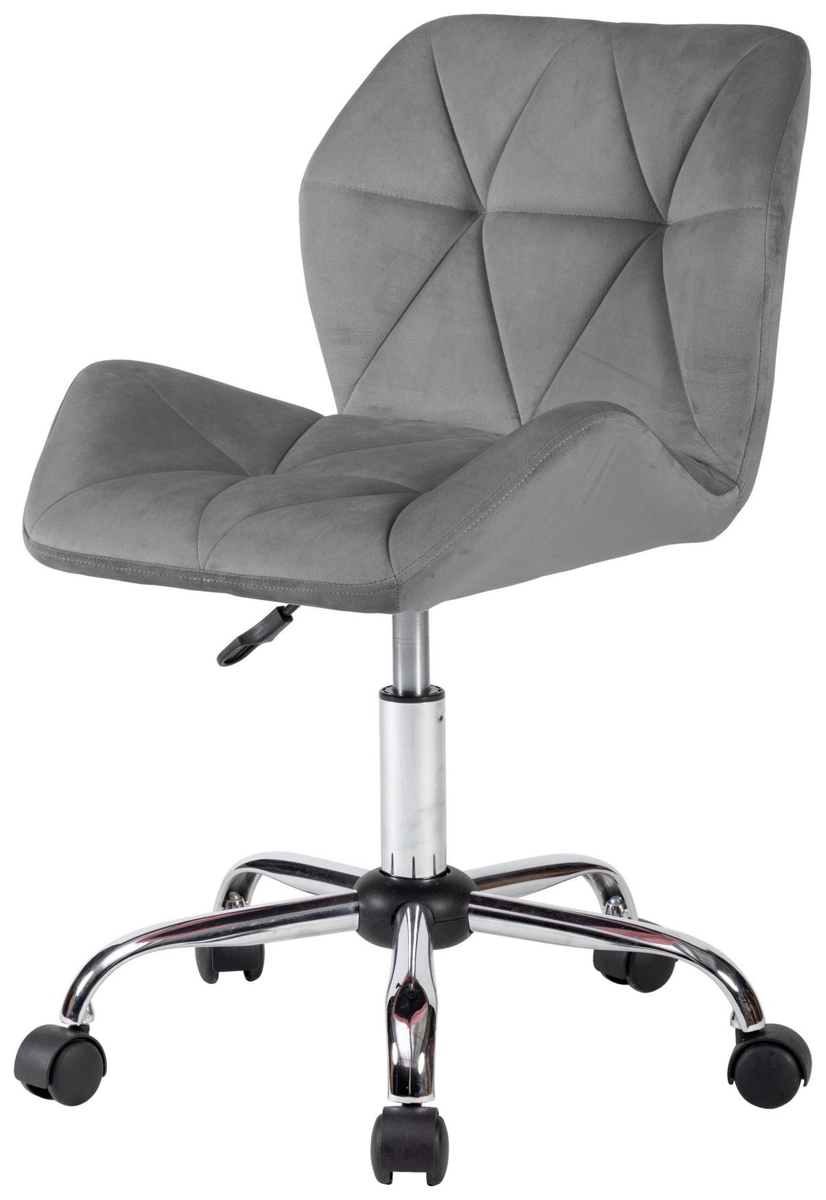 Uredska Stolica Aria - siva/boje kroma, Moderno, metal/tekstil (49/74-84/53cm) - Modern Living