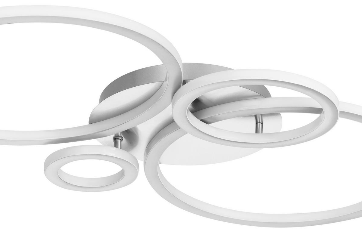 Stropna Led-svetilka Klause - srebrne barve/barve niklja, Moderno, kovina/umetna masa (95/52/7,7cm) - Mömax