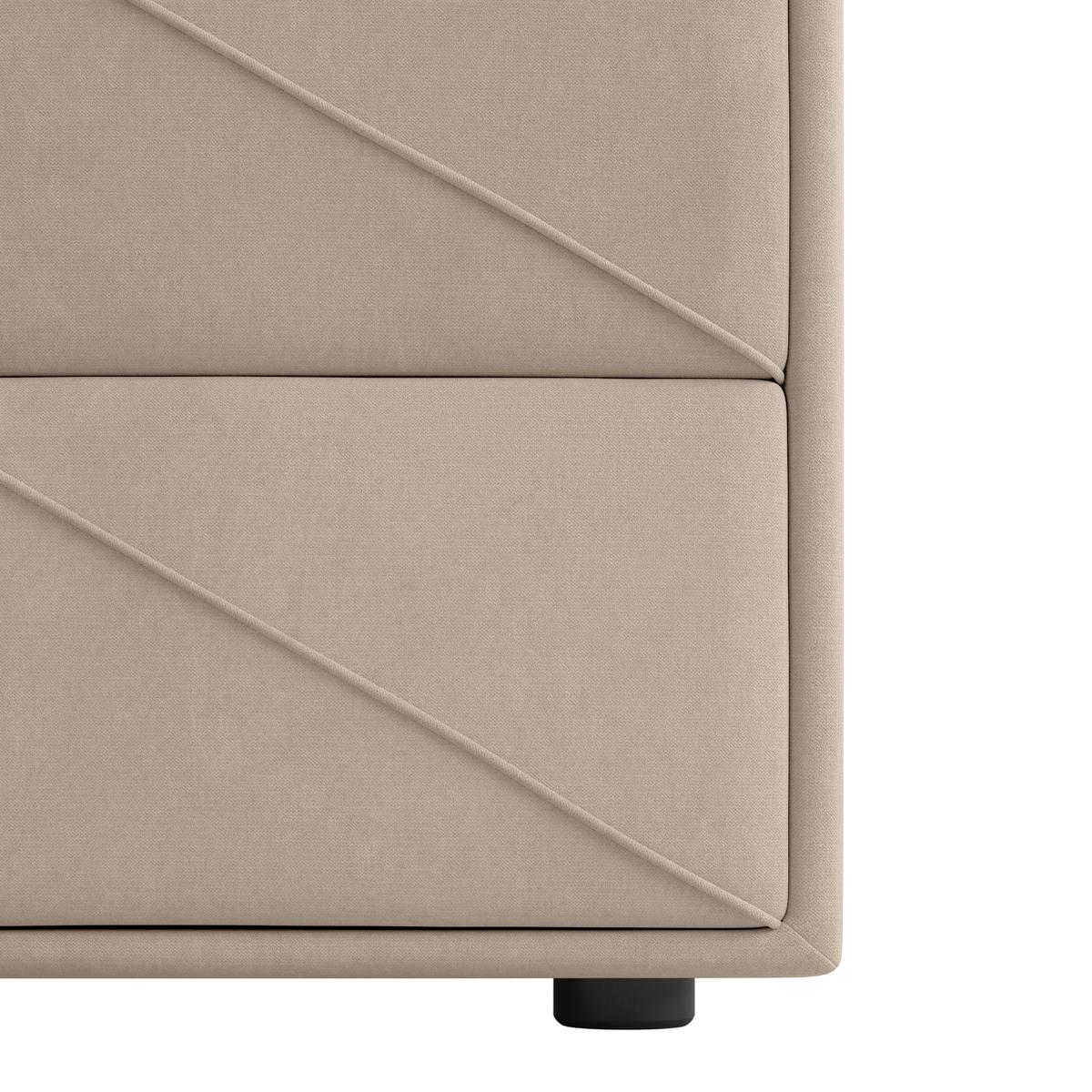 Boxspringbett Helsinki ca. 180x200 cm Beige - Beige, MODERN, Holz/Kunststoff (180/200cm) - MID.YOU