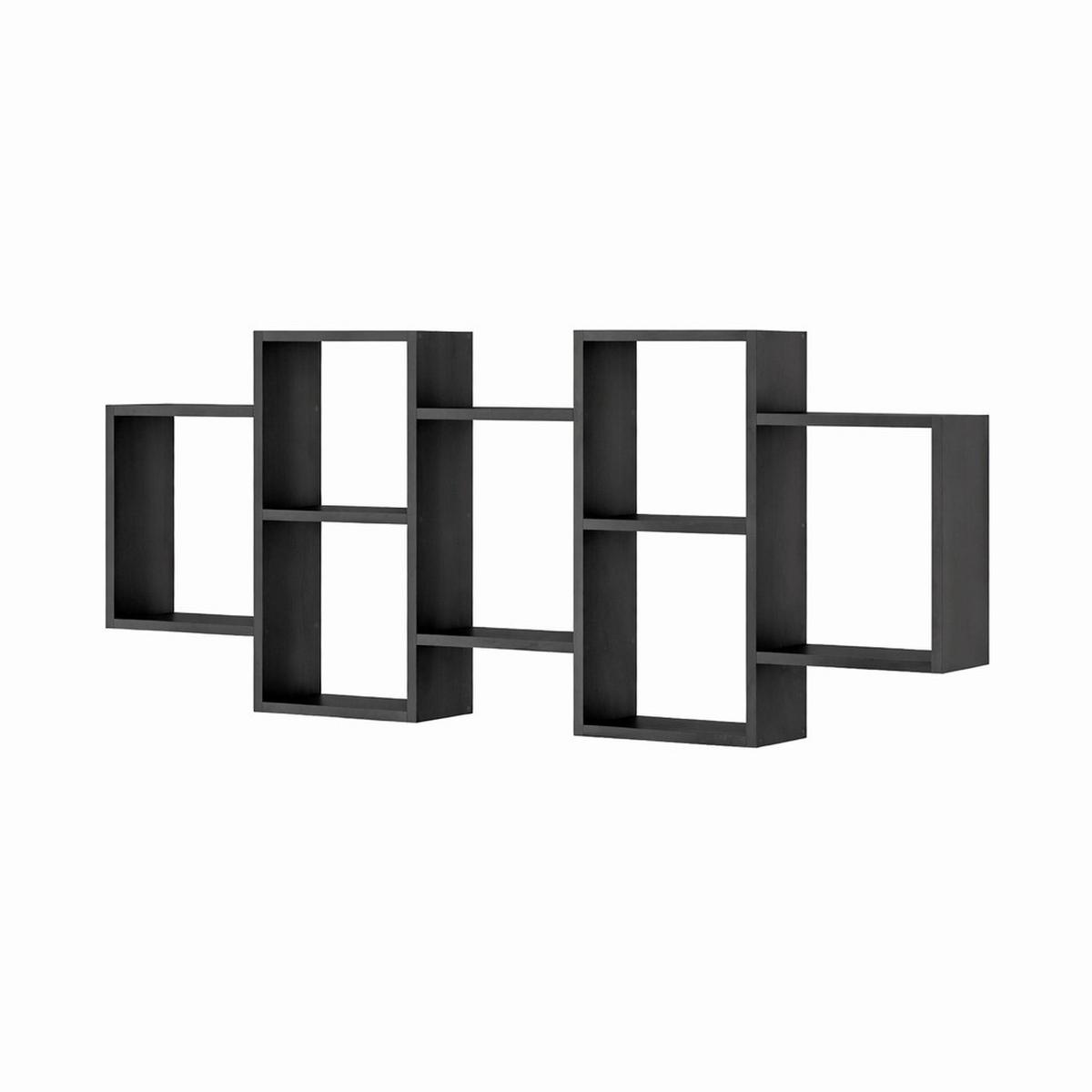 Stenski Regal Trio, Črna - črna, Basics, leseni material (160,8/65/18cm) - P & B