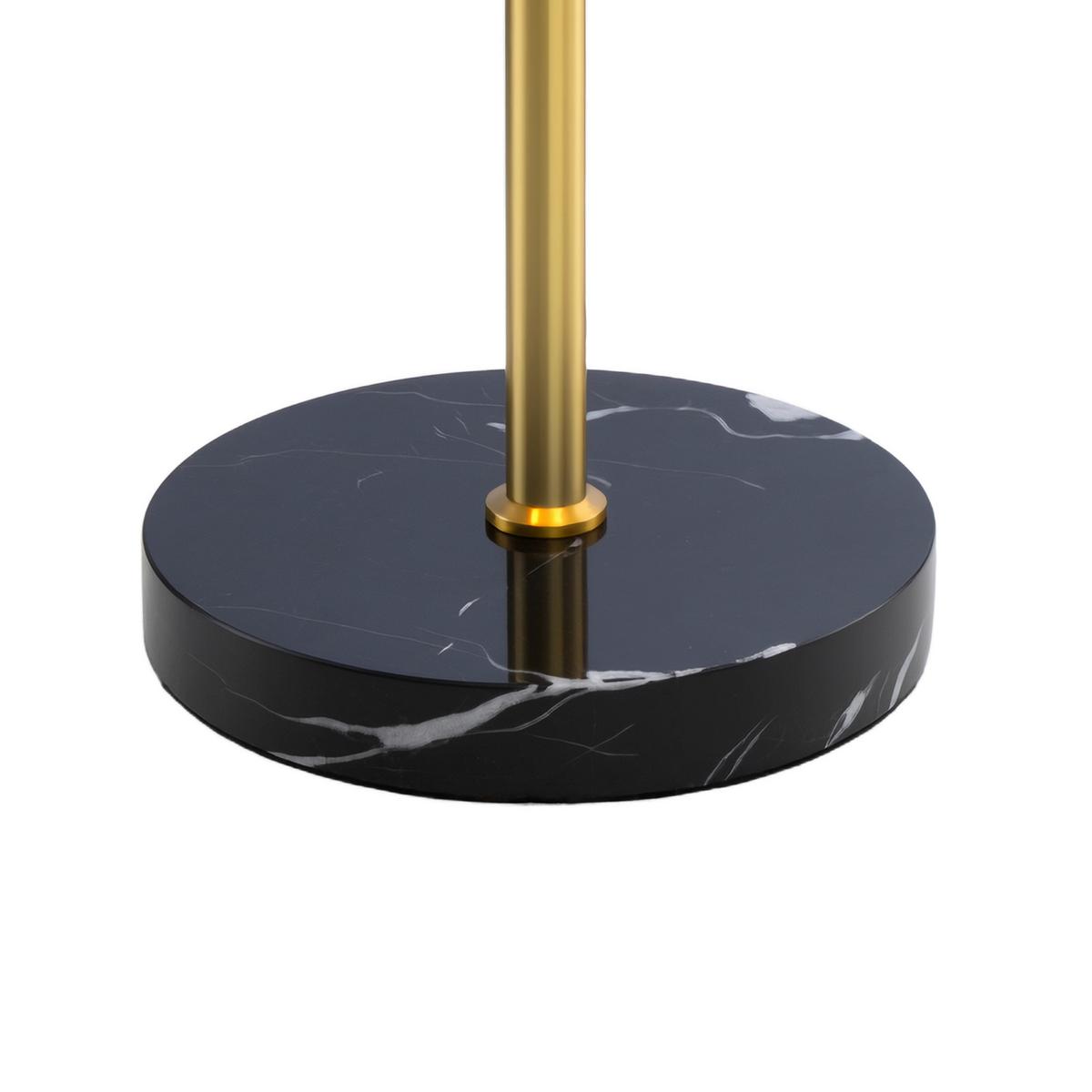 LAMPA STOŁOWA VALENTINA - kolor bursztynowy/kolor złoty, Trend, metal/szkło (30/51cm) - Collett's Monde