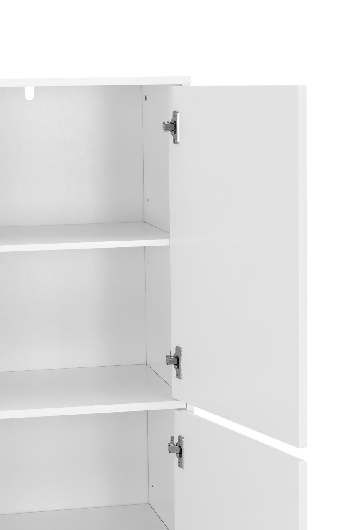 KOMODA WYSOKA KOPA - kolor naturalny/biały, Design, materiał drewnopochodny/drewno (100/149/40cm) - MID.YOU