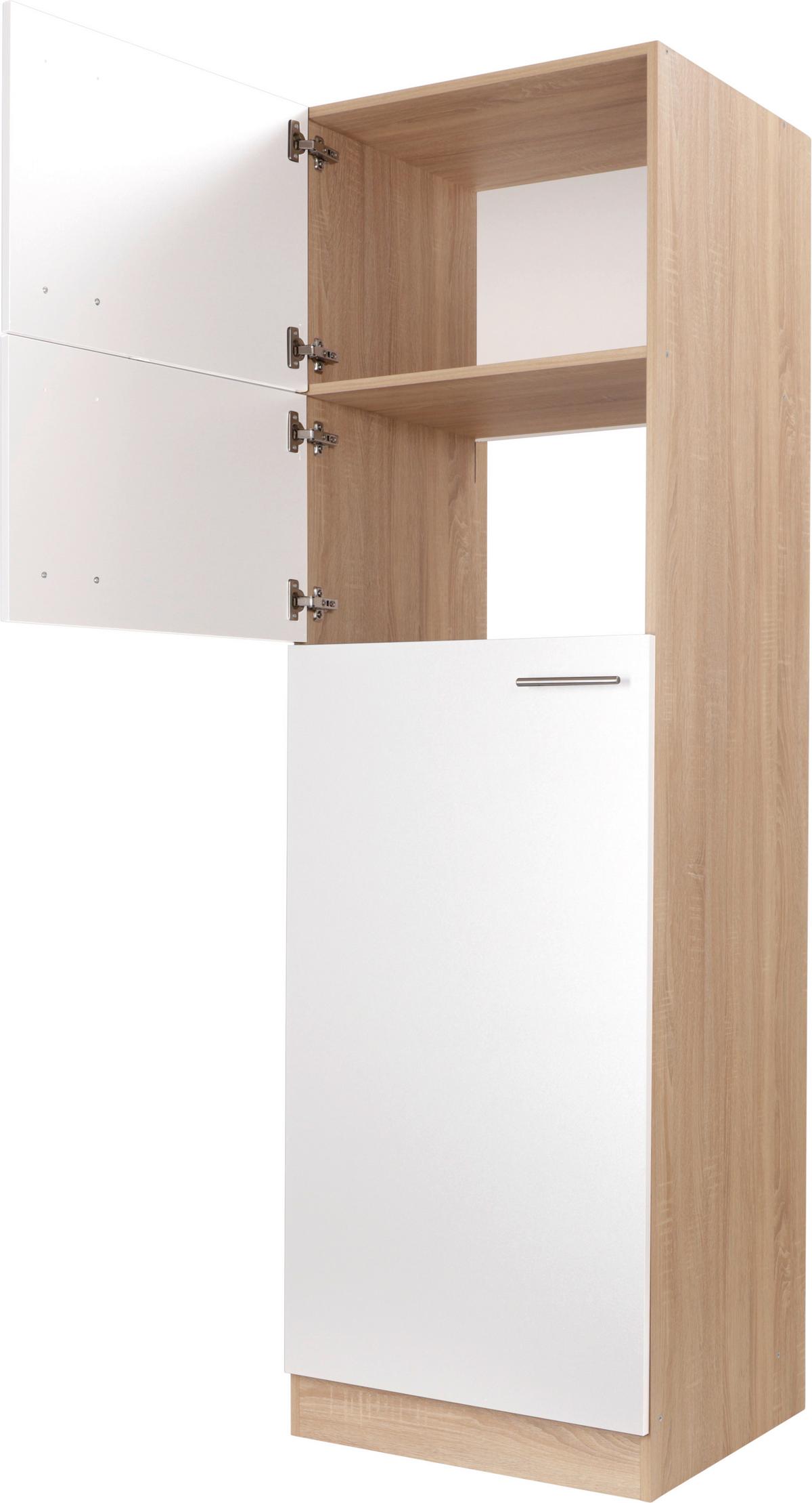 Omara Za Vgradno Napravo Merle, Barva Hrasta, Bela - srebrne barve/barve hrasta, Basics, kovina/leseni material (60/200/60cm) - Respekta