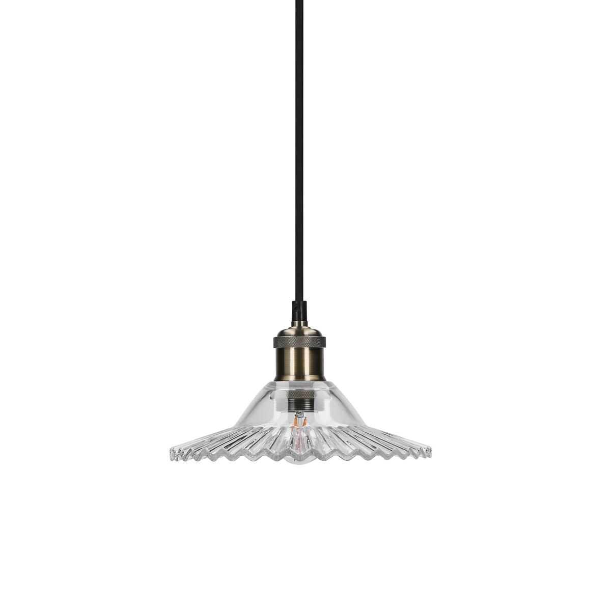 Viseća Svjetiljka Geneva - crna, Konvencionalno, staklo/metal (21.5/21.5/90cm)
