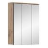 Spiegelschrank Mason 3-türig Eichefarben - Eichefarben/Grau, MODERN, Glas/Holzwerkstoff (60/77/18cm) - MID.YOU