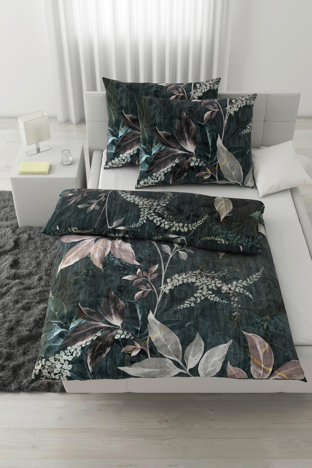 Bettwäsche Chiara XXL Anthrazit ca. 200x220cm - Anthrazit, KONVENTIONELL, Textil (200/220cm) - Modern Living