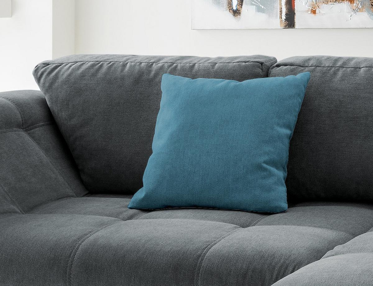 Sedežna Garnitura Agira, Antracit, Ležišče - barve kroma/modra, Design, tekstil (250/190cm) - Modern Living