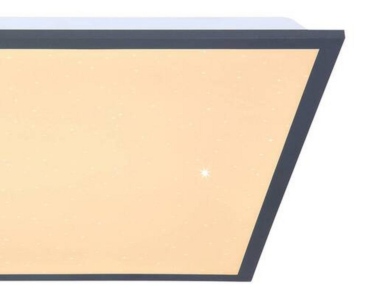 LED Mennyezeti Lámpa Doro - grafitszürke/opál, Basics, műanyag/fém (45/45/6,5cm) - Globo