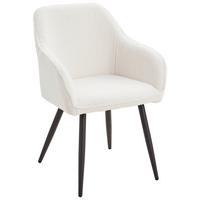 KRZESŁO Z PODŁOKIETNIKAMI TOM - biały/czarny, Modern, metal/drewno (56/82/60cm) - Livetastic