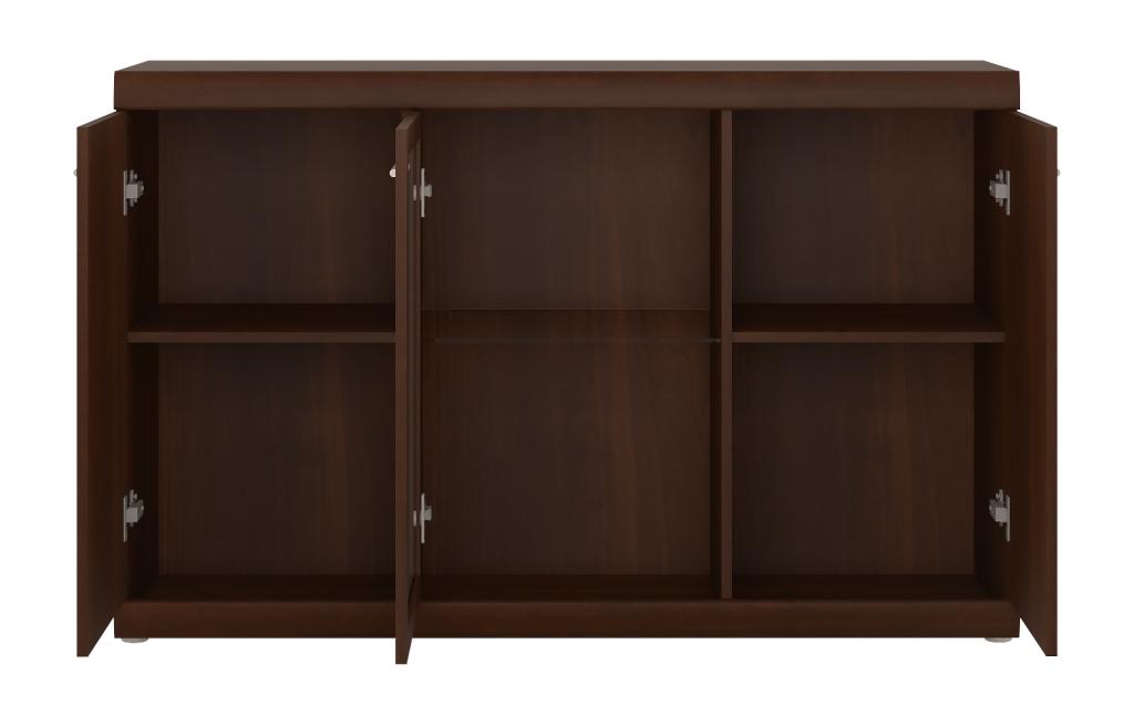 Komód Imperial-D - króm/dió, Konventionell, műanyag/faalapú anyag (140/90/45cm)