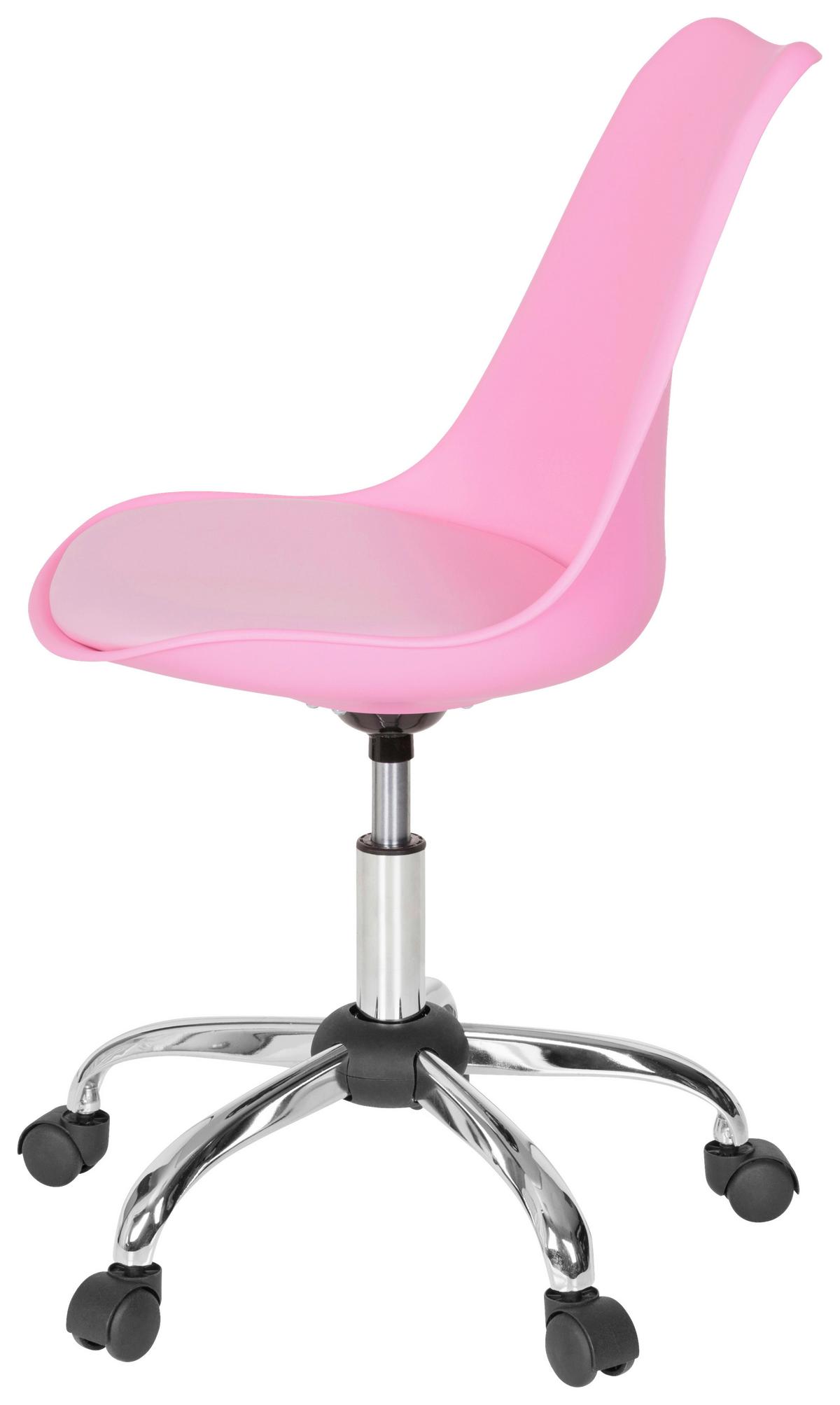 Vrtljivi Stol Fancy Pro, Roza - pink, Moderno, kovina/umetna masa (48/86/54cm) - MID.YOU