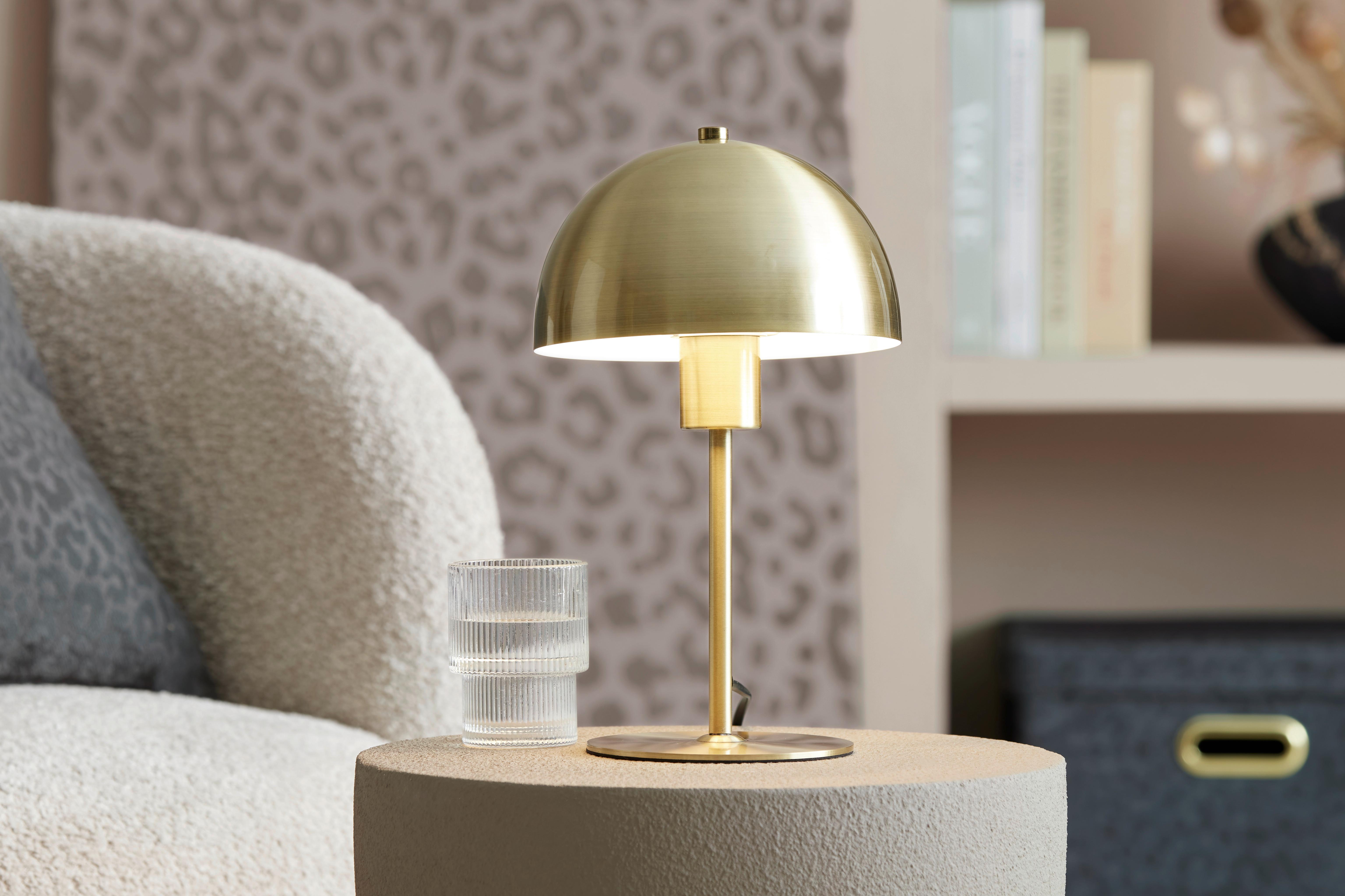 BORDSLAMPA MUSCH - mässingsfärgad/svart, Modern, metall/plast (18/18/30cm) - Mömax