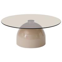Klub Sto Jade - siva/bež, Moderno, staklo/metal (80/32cm) - Modern Living