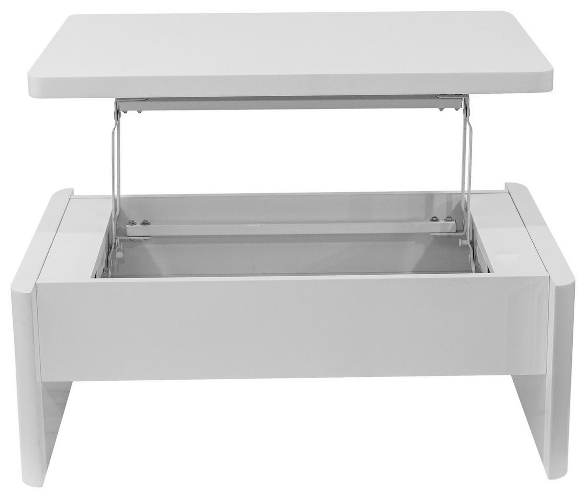 STOLIK KAWOWY NANCY - biały, Konventionell, materiał drewnopochodny/metal (90/60/38-63cm) - Xora