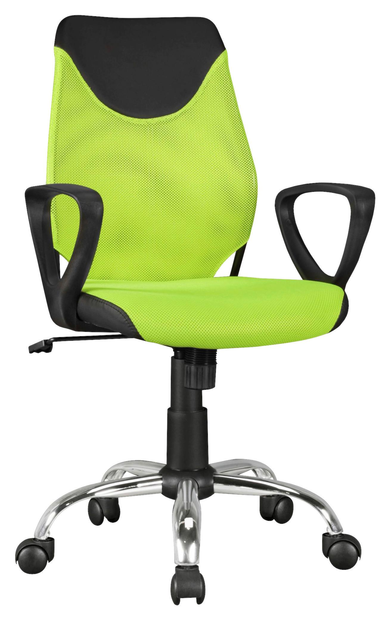 Jugenddrehstuhl Kika ca. 60x105 cm Grün - Chromfarben/Limette, MODERN, Kunststoff/Metall (60/105/60cm) - MID.YOU