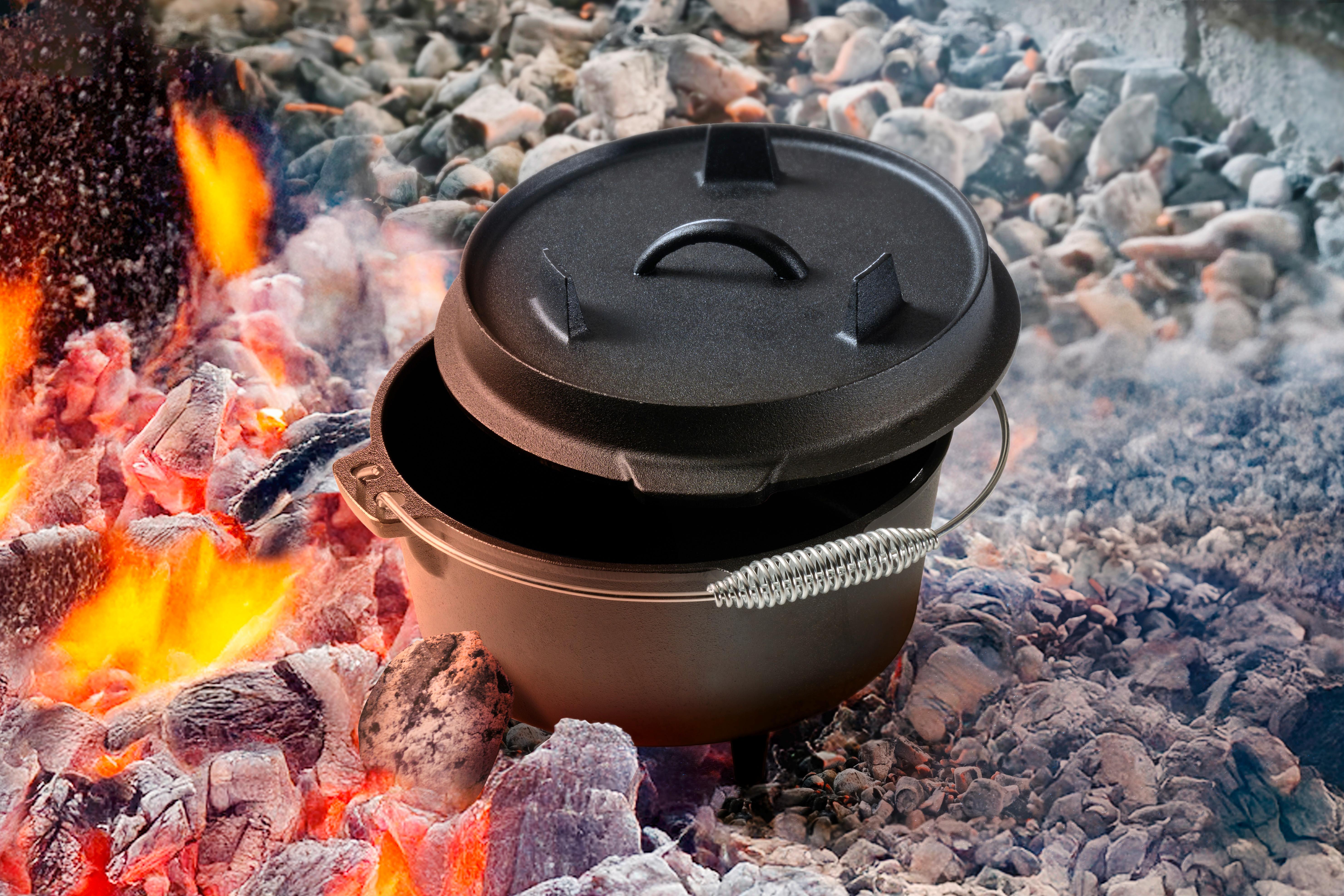 Dutch-Oven-Set Bernd Schwarz ca. 3,5 l - Schwarz, KONVENTIONELL, Metall (25/20cm) - Mömax