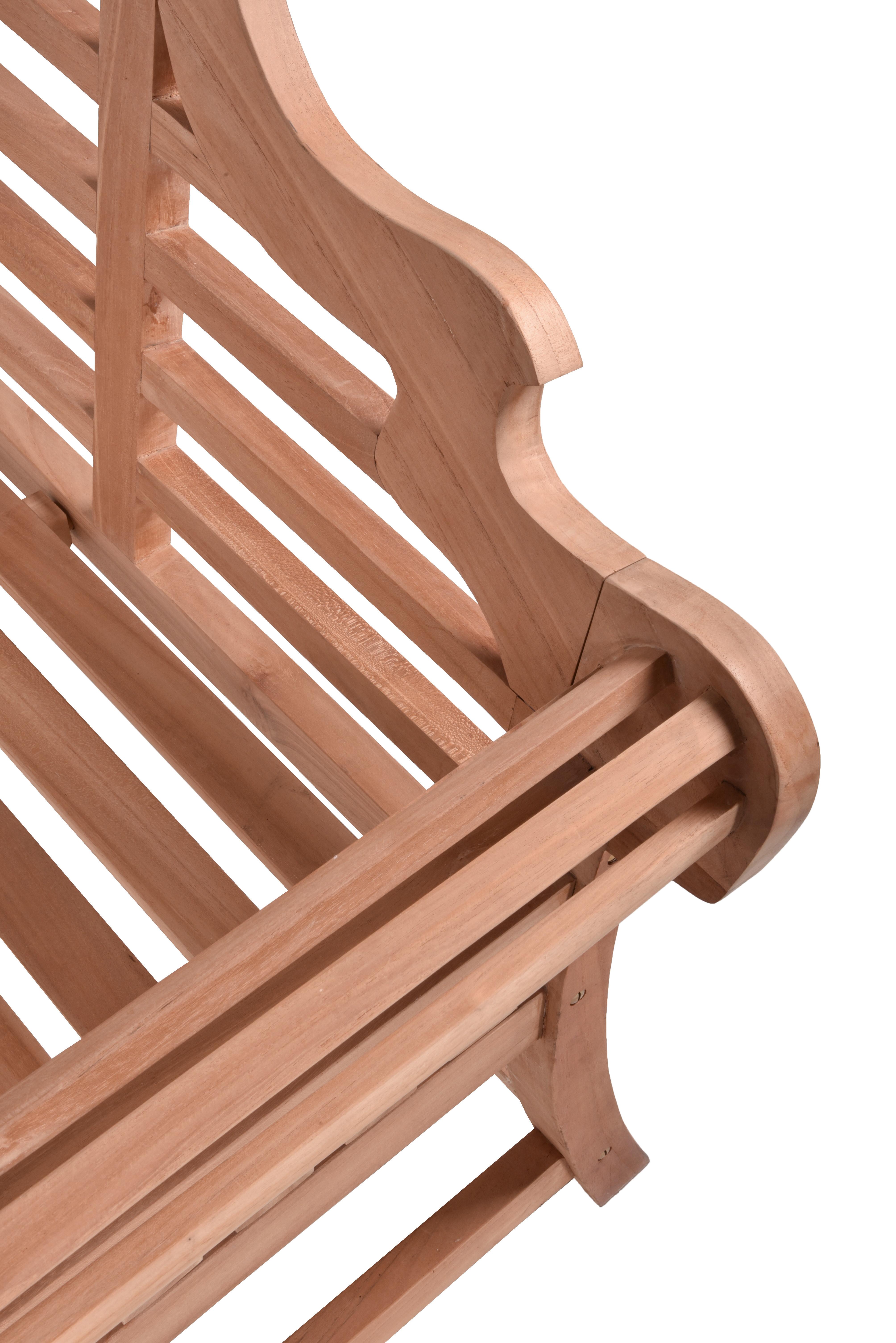 Gartenbank Echtholz Teak 2-Sitzer Picadilli - Naturfarben, Basics, Holz (135/104/60cm) - Gardenson