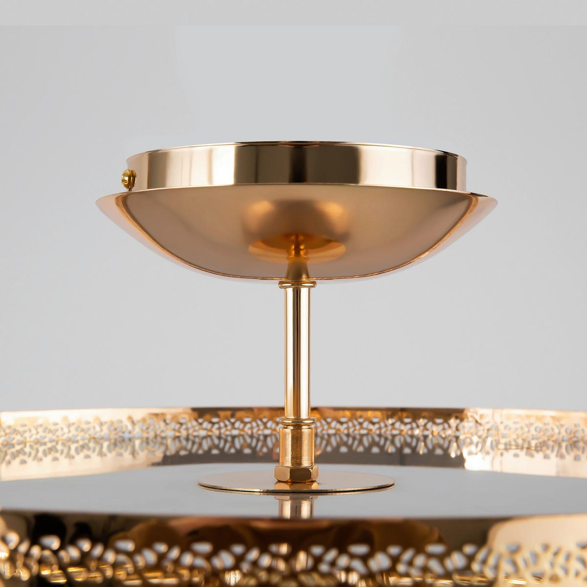 Kronleuchter Ottilia Goldfarben max. 60 Watt - Goldfarben, Trend, Glas/Metall (43,5/23,5/43,5cm) - MAYTONI