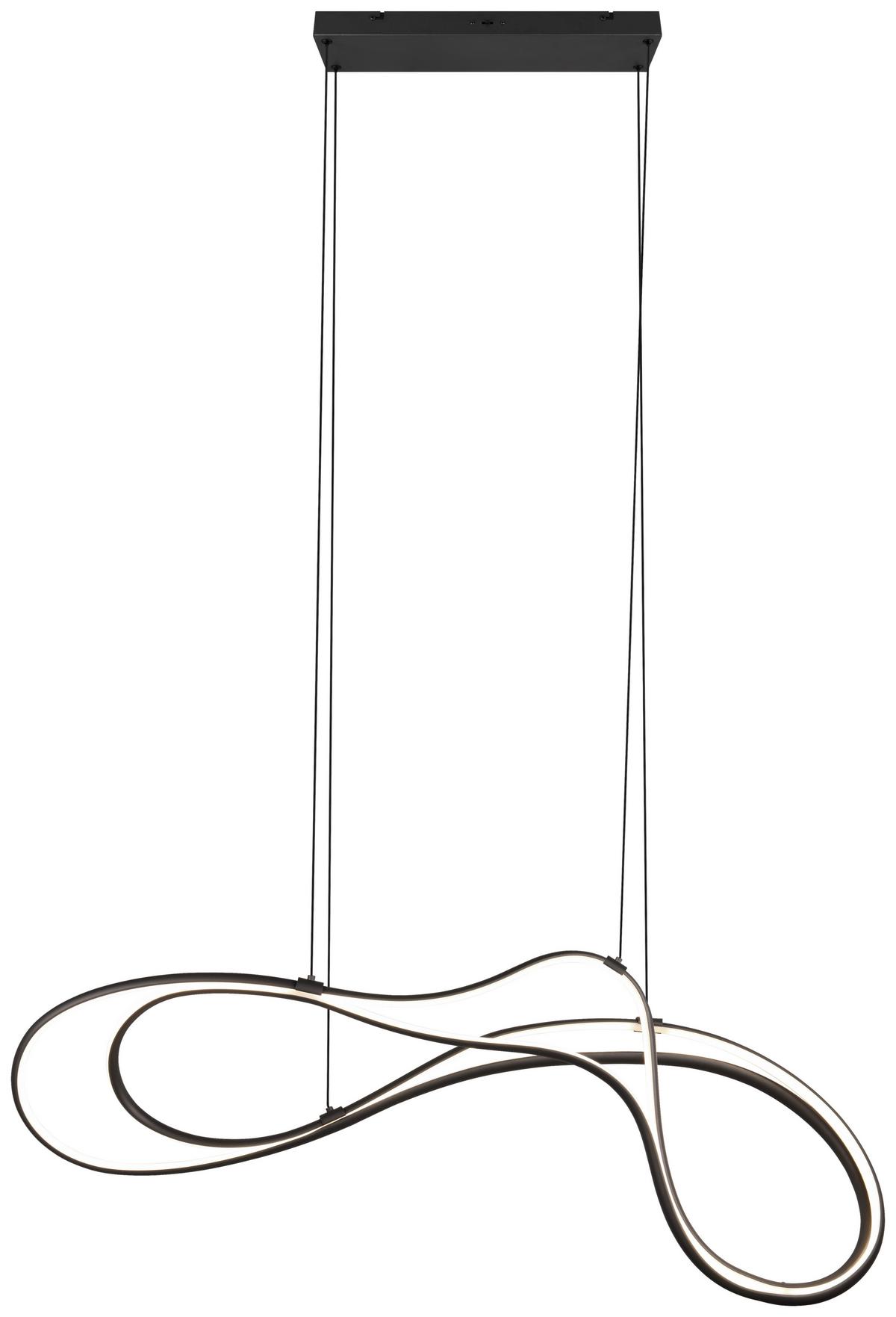 LED-Pendelleuchte Nala in Schwarz max. 57 Watt - Schwarz, Design, Metall (113/24/150cm) - Trio Leuchten