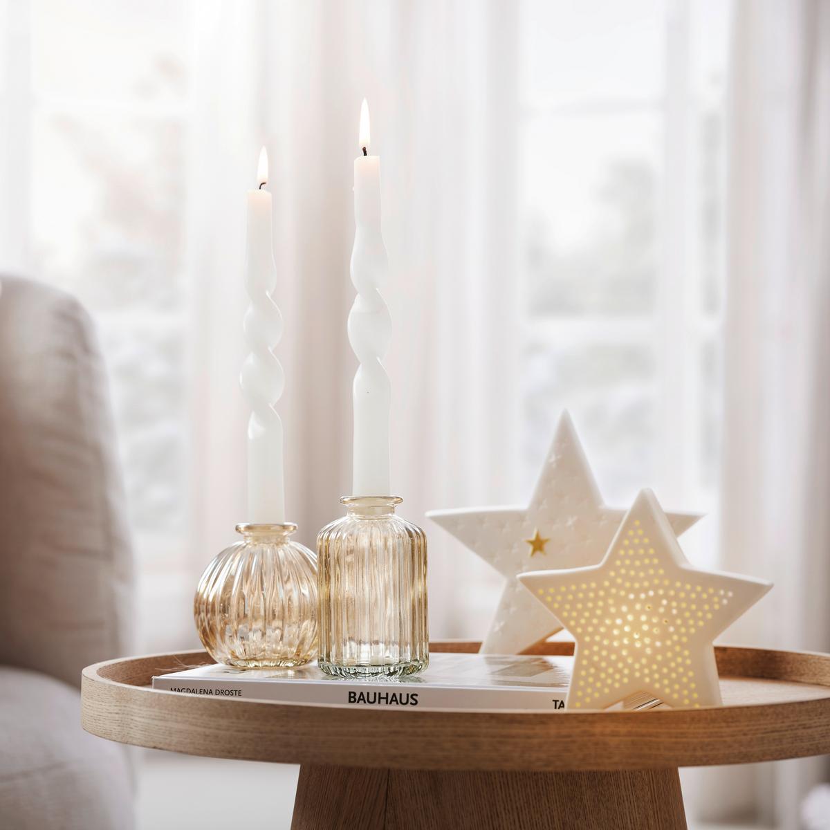 Gyertyatartó Bloom - arany, Konventionell, Üveg (6,3/9,7cm) - Modern Living