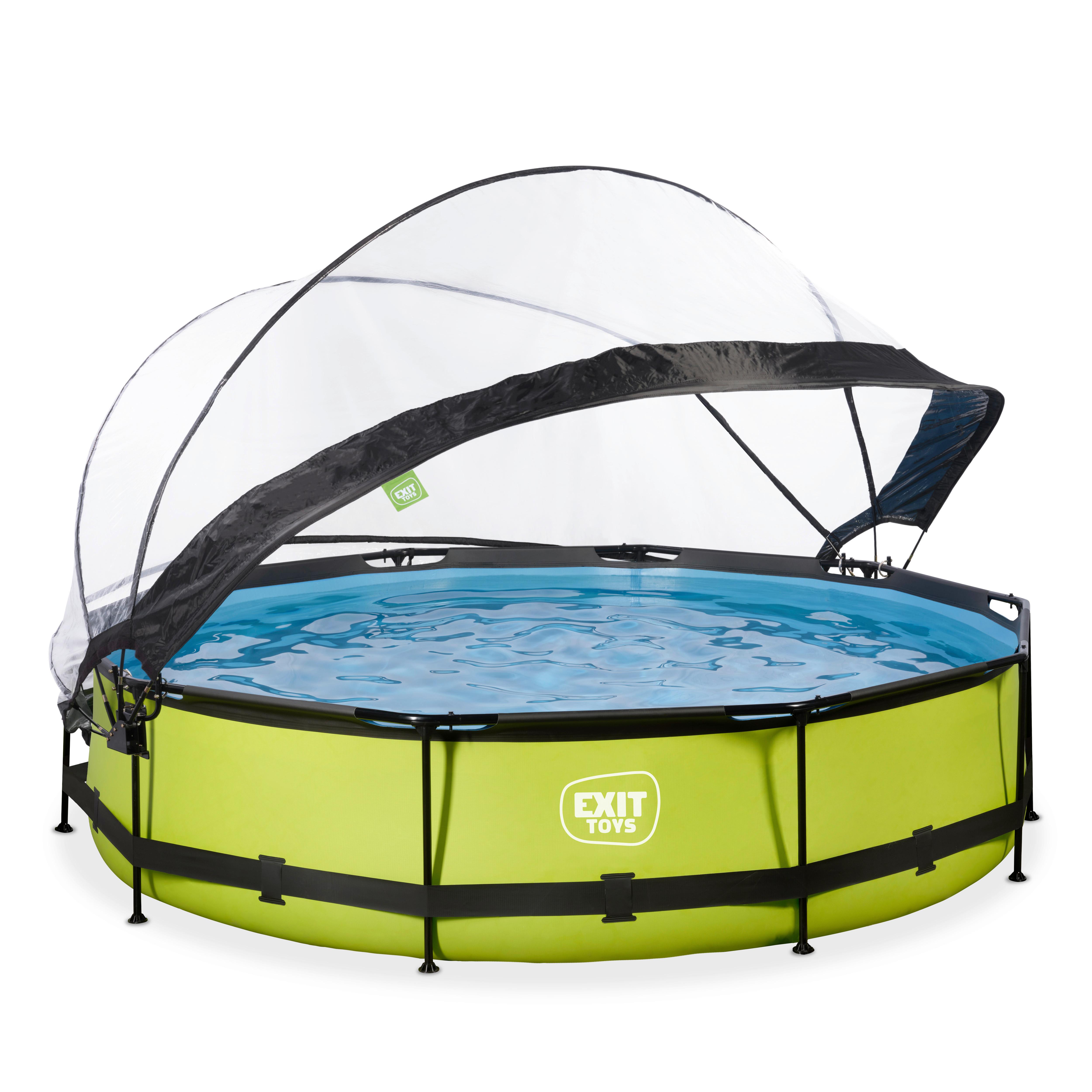 Bazen Exit Lime Pool, Ø 360cm - siva, Konvencionalno, umetna masa (360/76cm) - EXIT Toys