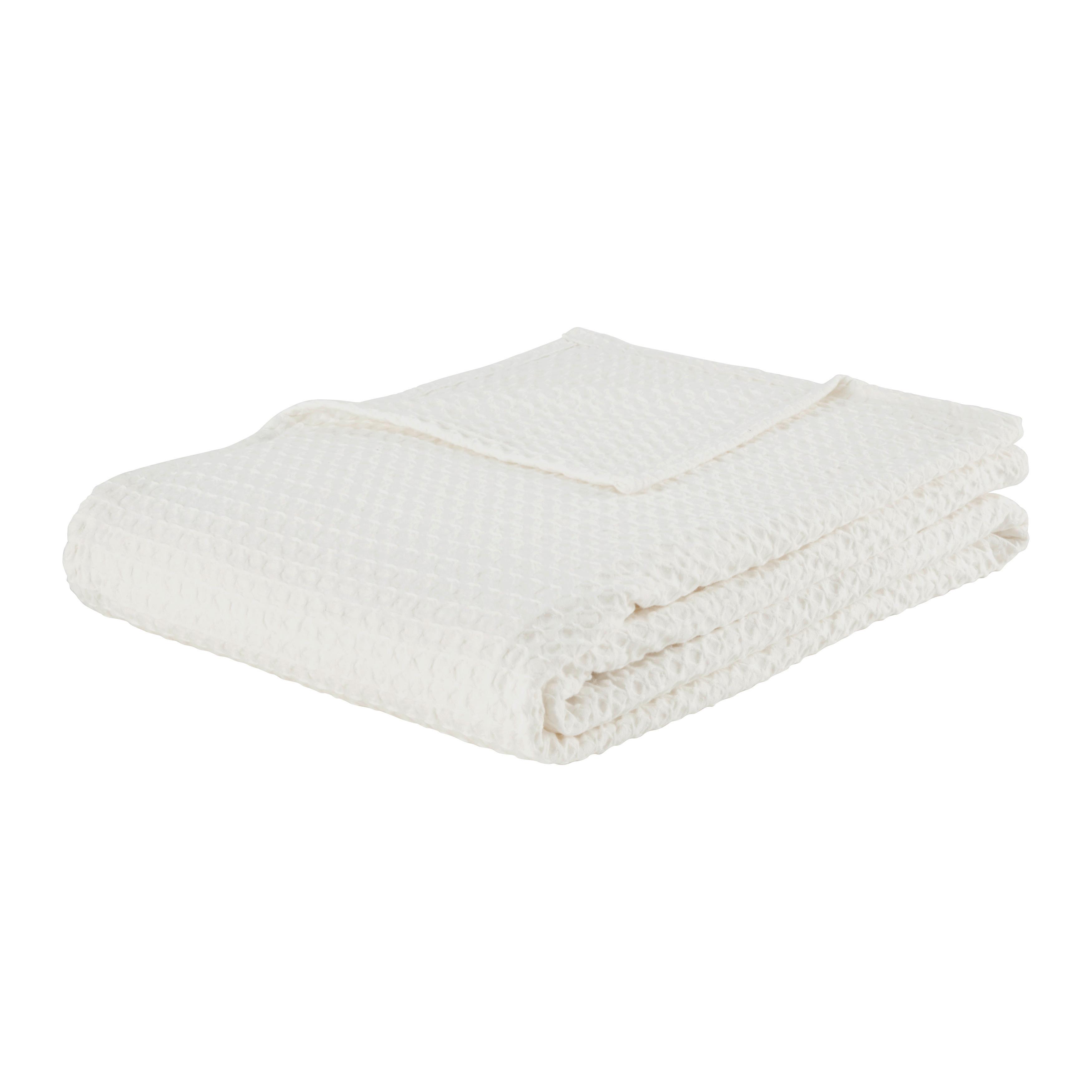Decke In Weiss Ca. 130x170cm - Weiss, Modern, Naturmaterialien/Textil (130/170cm) - Modern Living