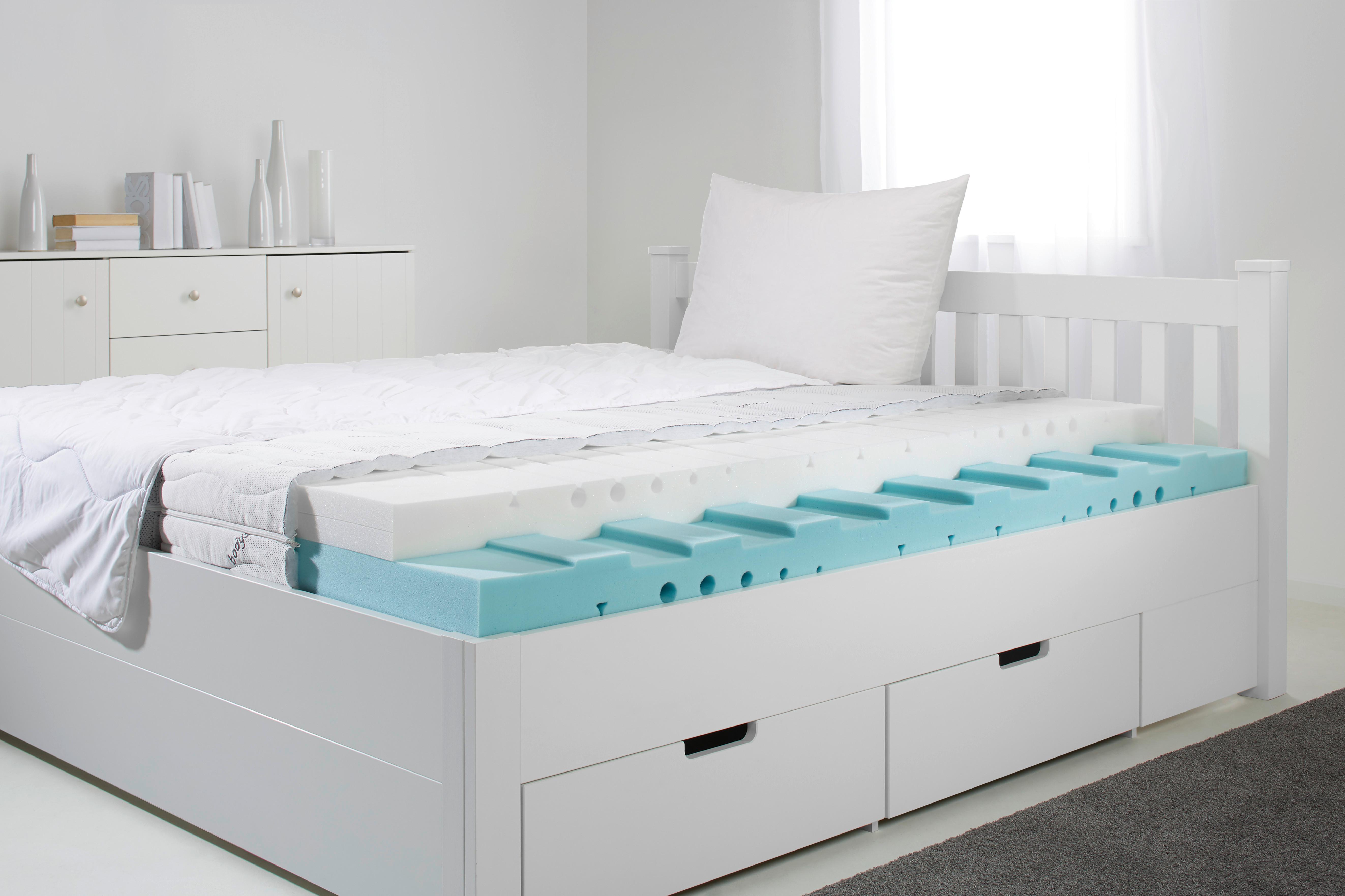 Wendematratze Bodysoul H2/H3 ca. 160x200cm - Weiß, Textil (160/200cm) - Nadana