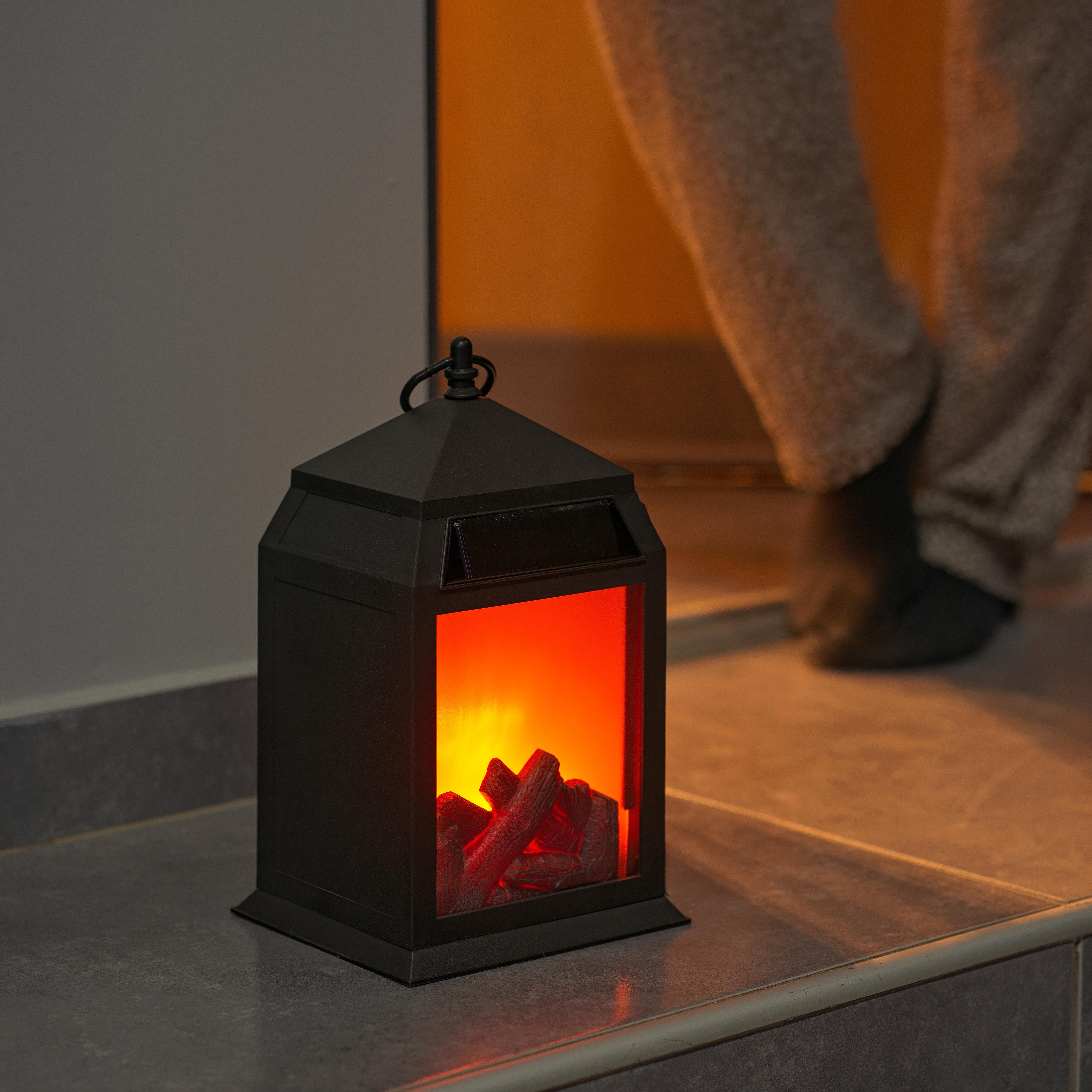 Solarleuchte Lete in Schwarz - Schwarz, KONVENTIONELL, Kunststoff (14/16/30cm) - Modern Living