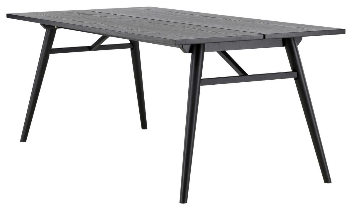 Esstisch Sleek SLEEK - Schwarz, Design, Holzwerkstoff/Metall (195/95/75cm) - Livetastic