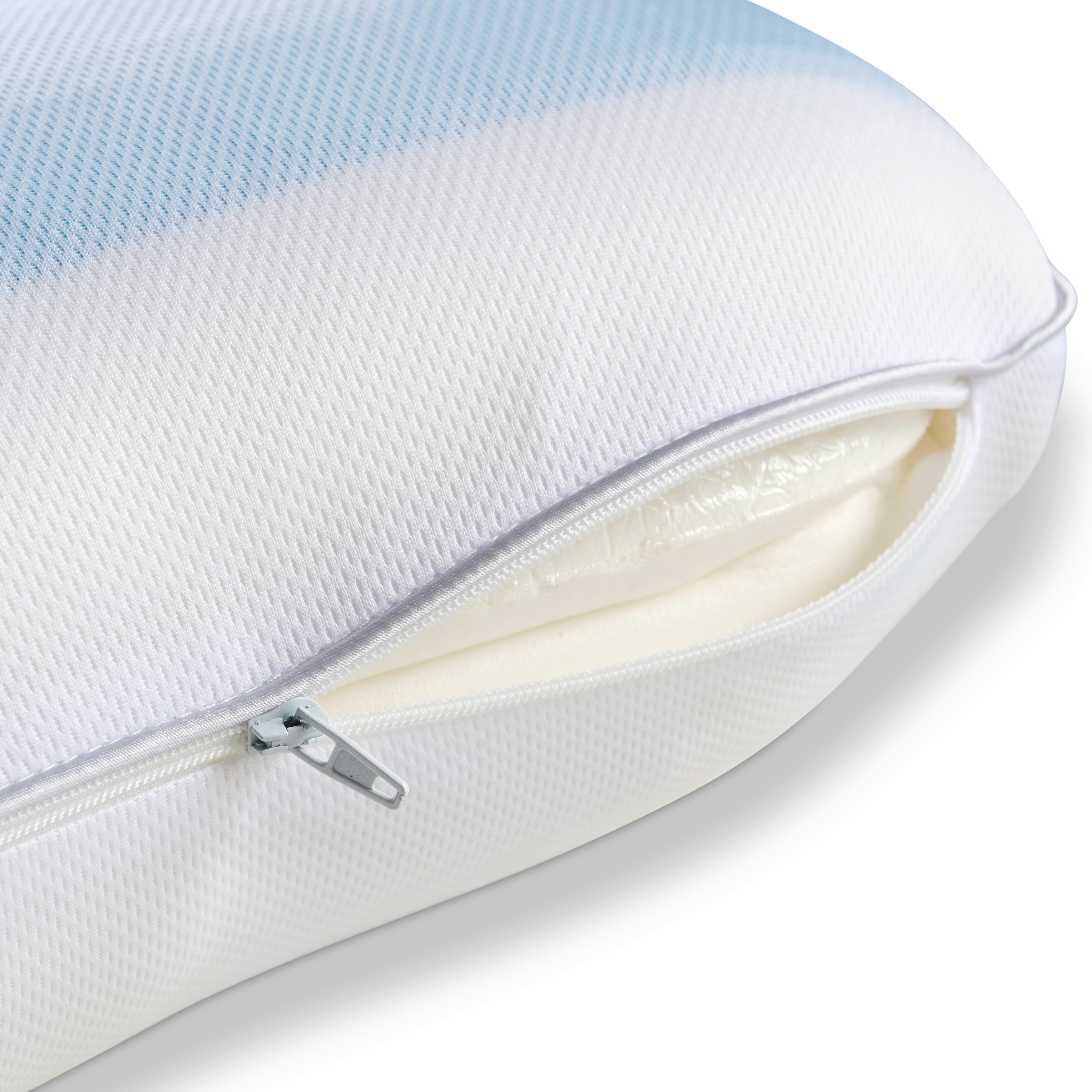 NACKKUDDE CLOUD - vit/blå, textil (60/40/12cm) - Premium Living