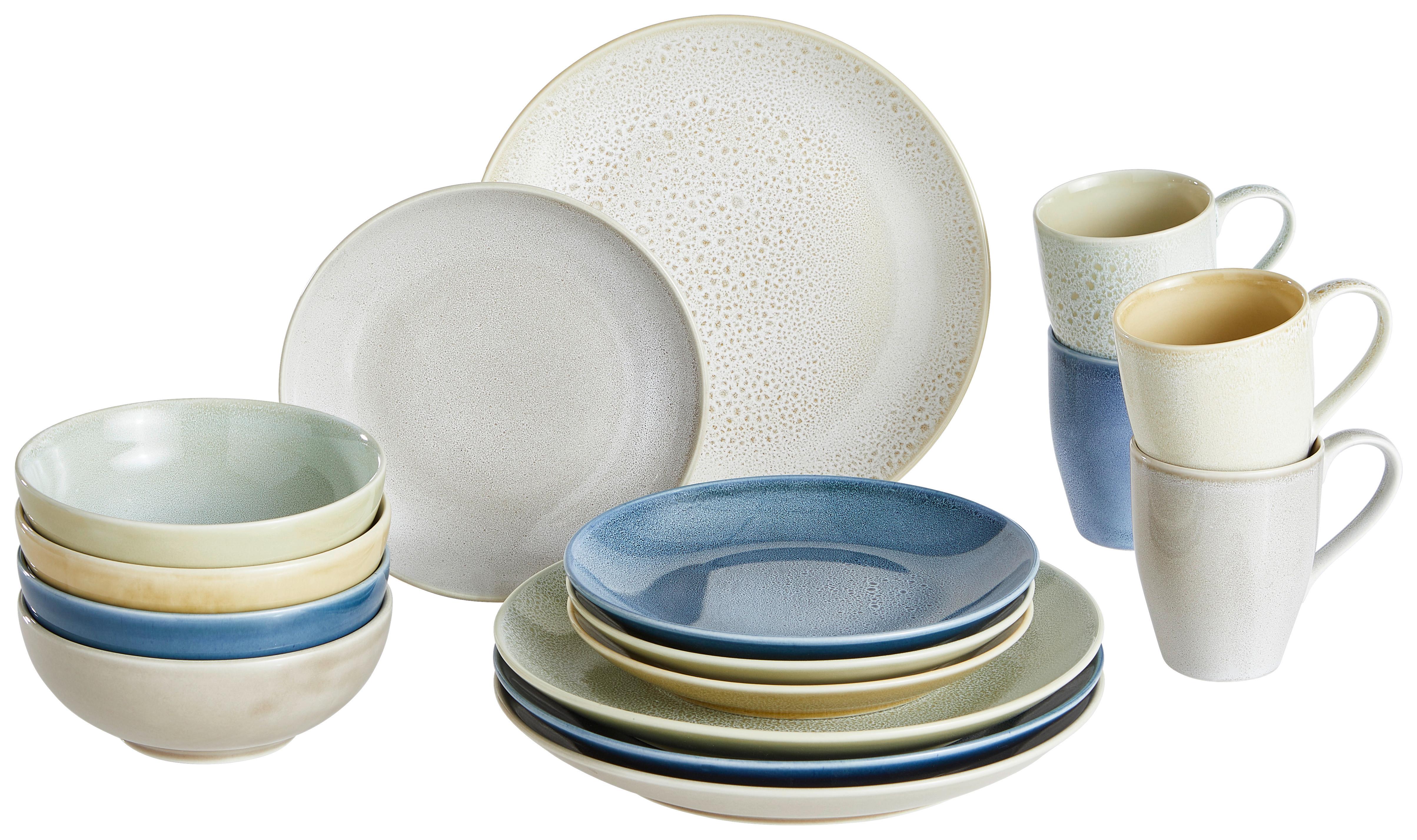 Kombinirani Servis Reactive Nordic, 16-Delni - večbarvno, Basics, keramika - Creatable