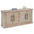 Sideboard in Naturfarben - Schwarz/Naturfarben, ROMANTIK / LANDHAUS, Holz/Holzwerkstoff (128/60,3/33,6cm) - Zandiara Sideboard in Naturfarben - Schwarz/Naturfarben, ROMANTIK / LANDHAUS, Holz/Holzwerkstoff (128/60,3/33,6cm) - Zandiara