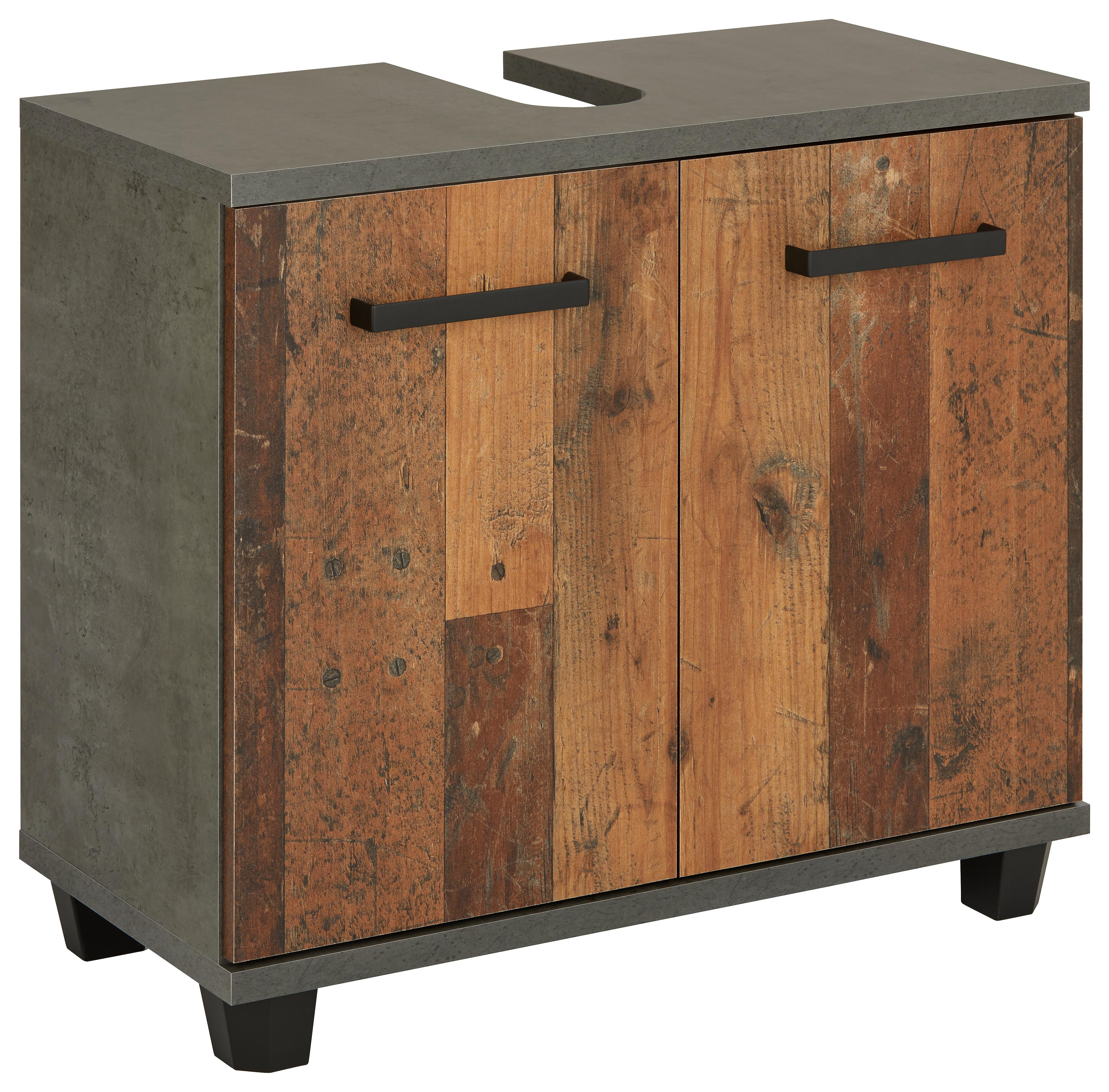 Omarica Za Pod Umivalnik Veris -Top-, Temno Siva, Rjava - temno siva/črna, Konvencionalno, kovina/umetna masa (69/62/35cm) - Mömax