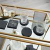 UNDERLÄGG SET STONEY - svart, Modern, plast/sten (10/10cm) - Zandiara