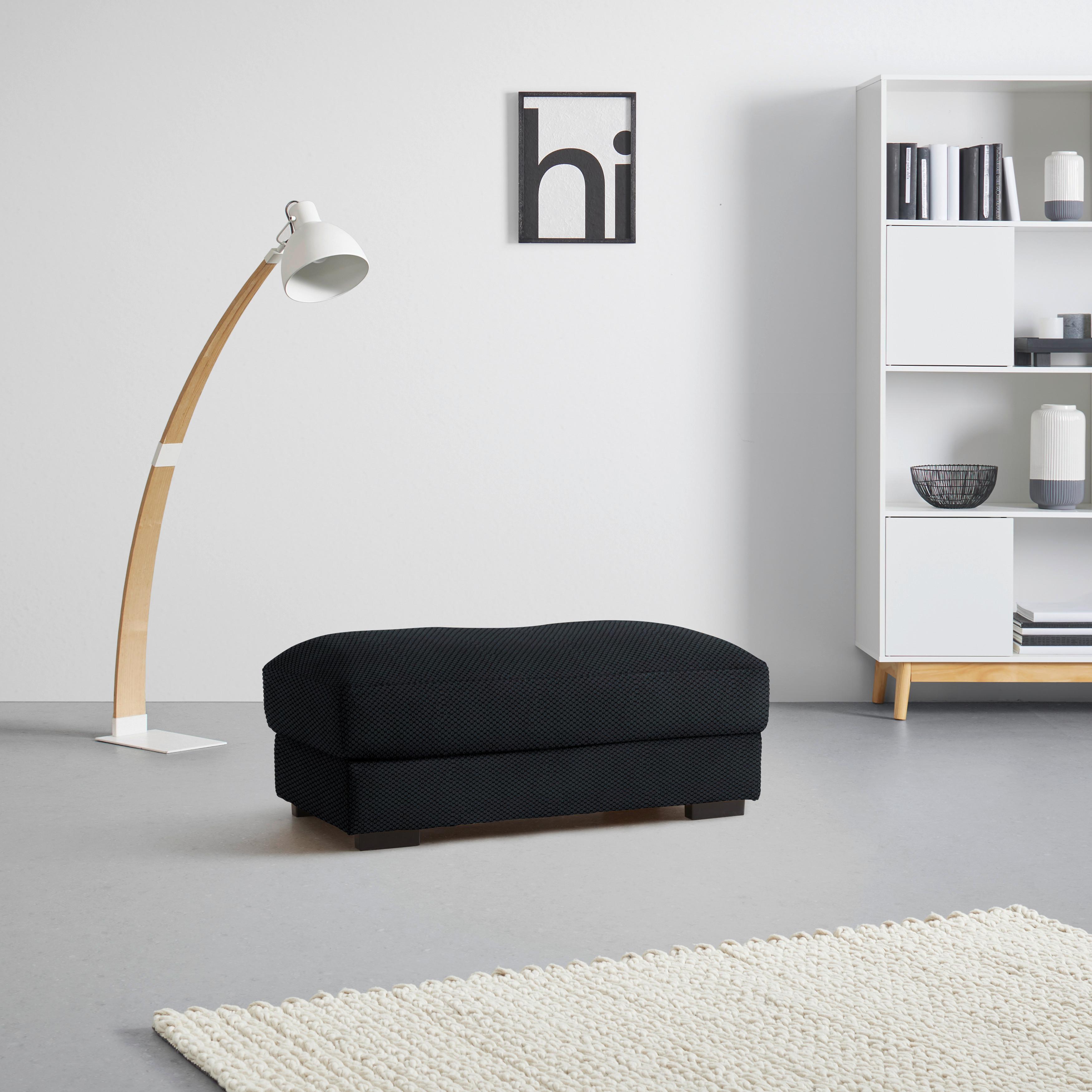 Hocker Pedro Schwarz - Schwarz, MODERN, Textil (60/46/110cm) - Mömax