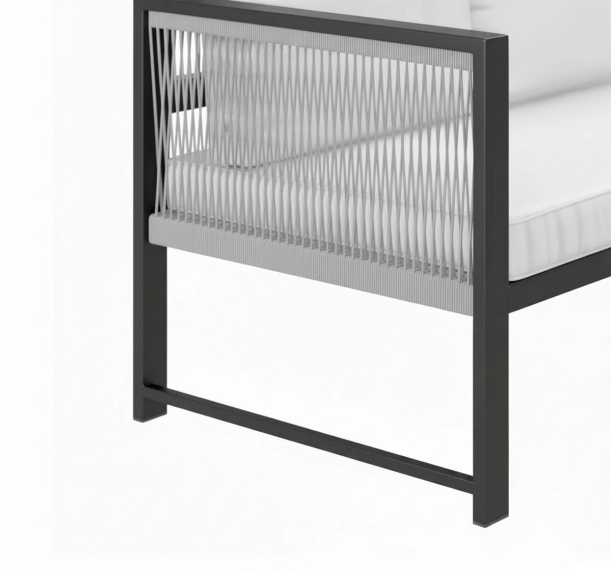 Vrtna Garnitura Pergolina - bijela/crna, Moderno, metal/tekstil (194/245cm) - Bessagi Garden