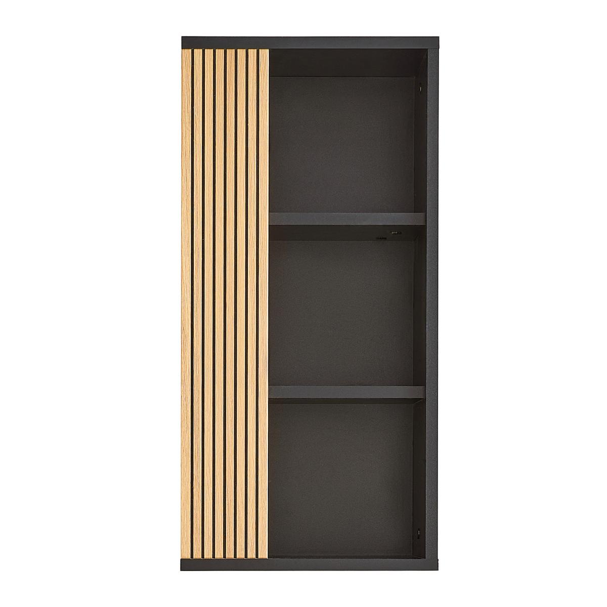 Dulap suspendat Venezia - culoare lemn stejar/negru, Lifestyle, material pe bază de lemn (35/72/25cm) - Mömax