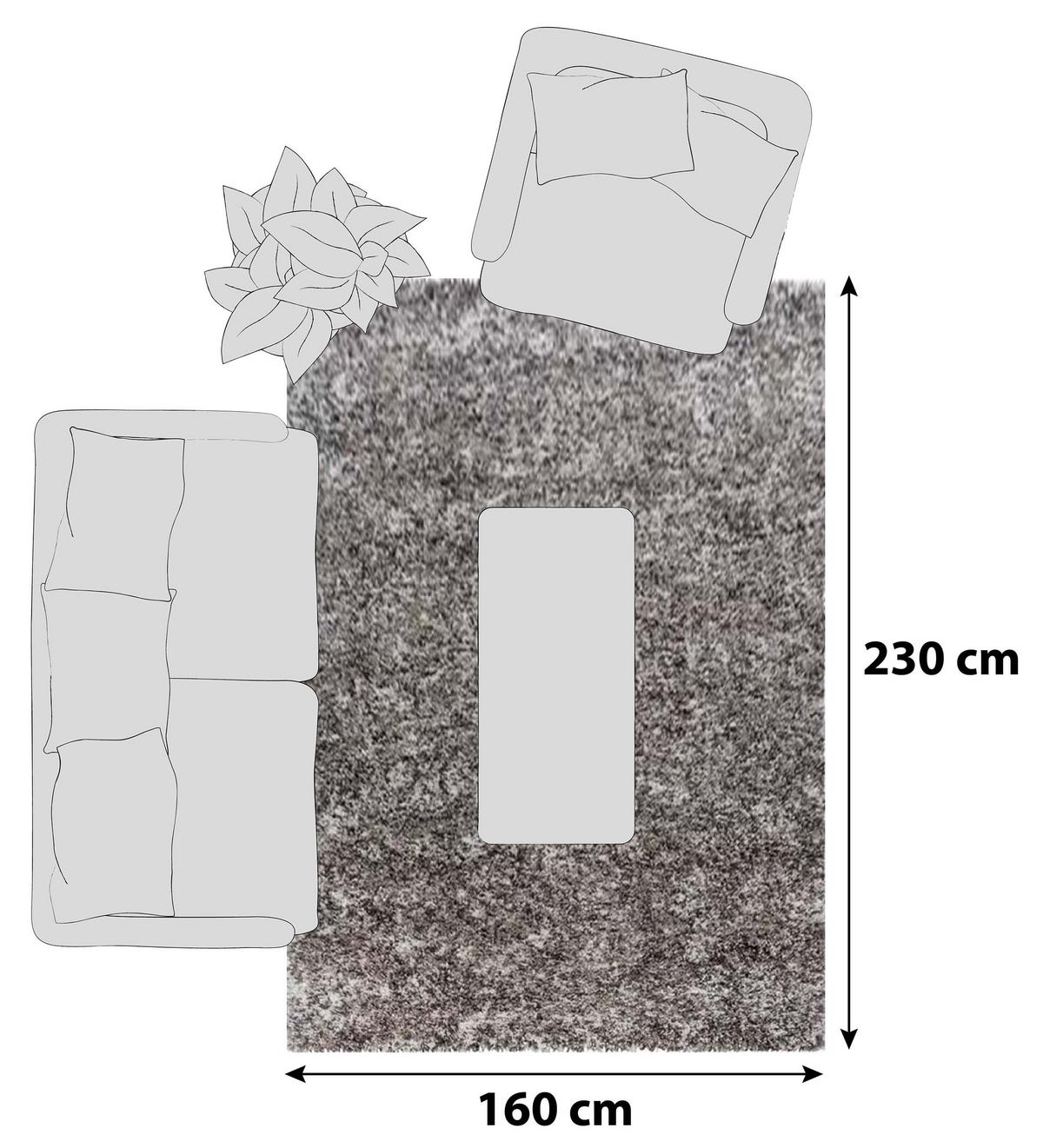 Hochflorteppich Enjoy Beige ca. 160x230cm - Beige, KONVENTIONELL, Textil (160/230cm)