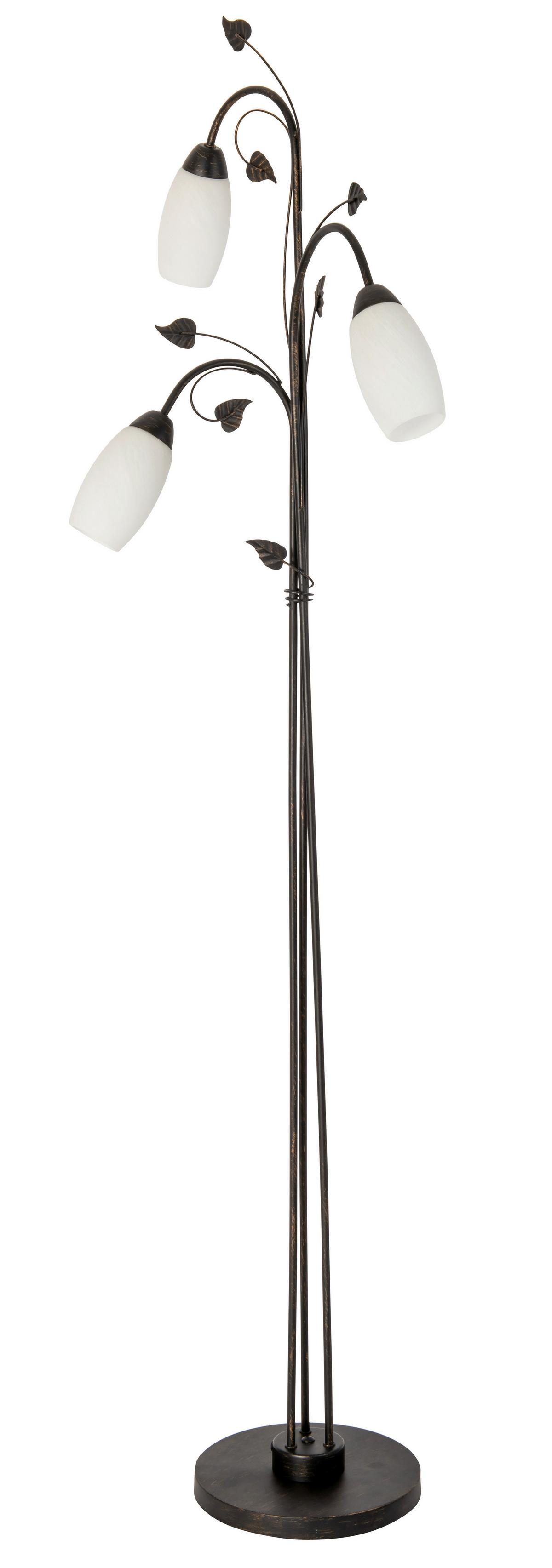 STEHLEUCHTE 40800323 VENEZIA - Weiss/Rostfarben, Konventionell, Glas/Metall (45/160cm) - Globo
