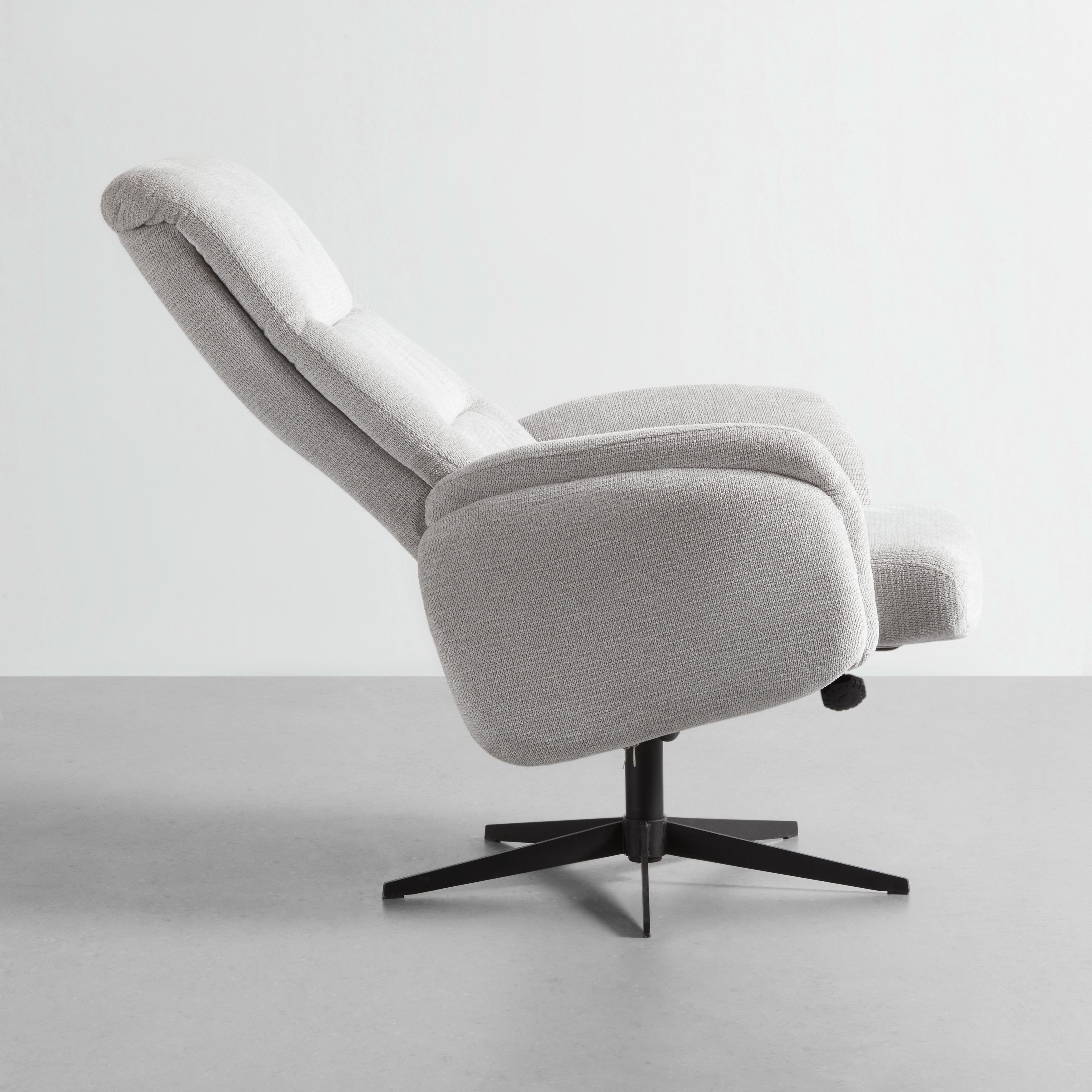 RELAXFÅTÖLJ STAR - ljusgrå/svart, Modern, metall/textil (72/105/91cm) - Mömax