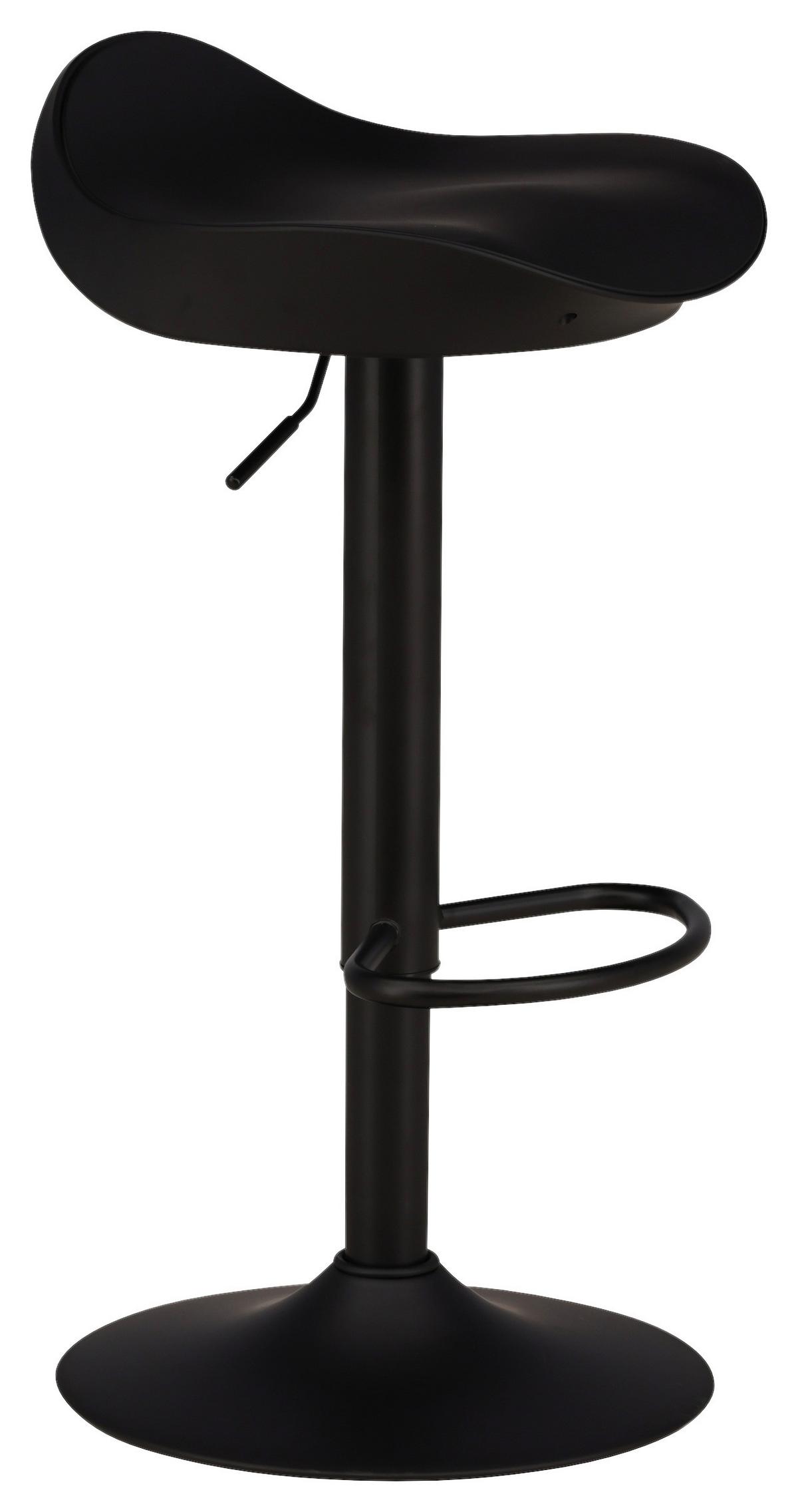 Barhocker-Set Adesto 2er-Set ca. 40x69 cm Schwarz - Schwarz, Design, Kunststoff/Metall (40/69/38cm) - Livetastic